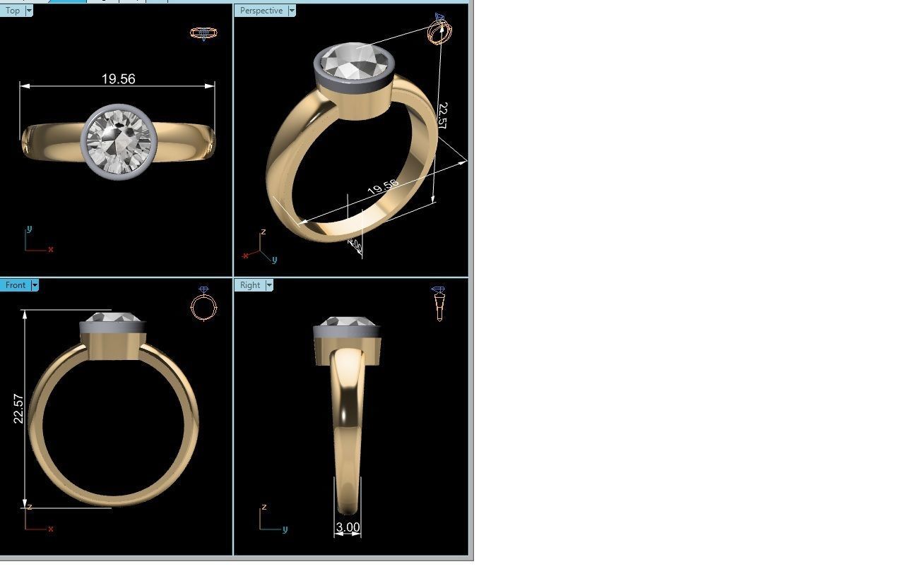 Women Ring 3D print model_12