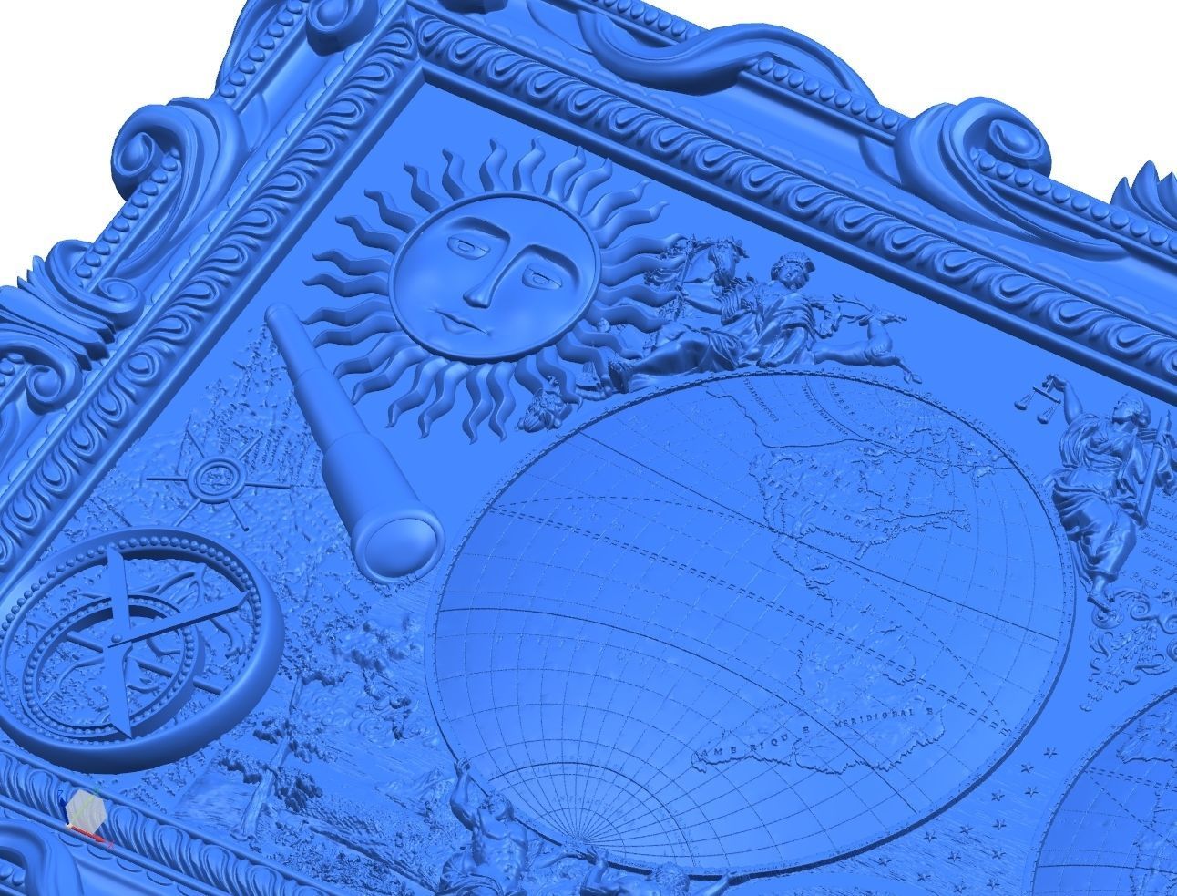 WORLD MAP RELIEF 2 3D model_2