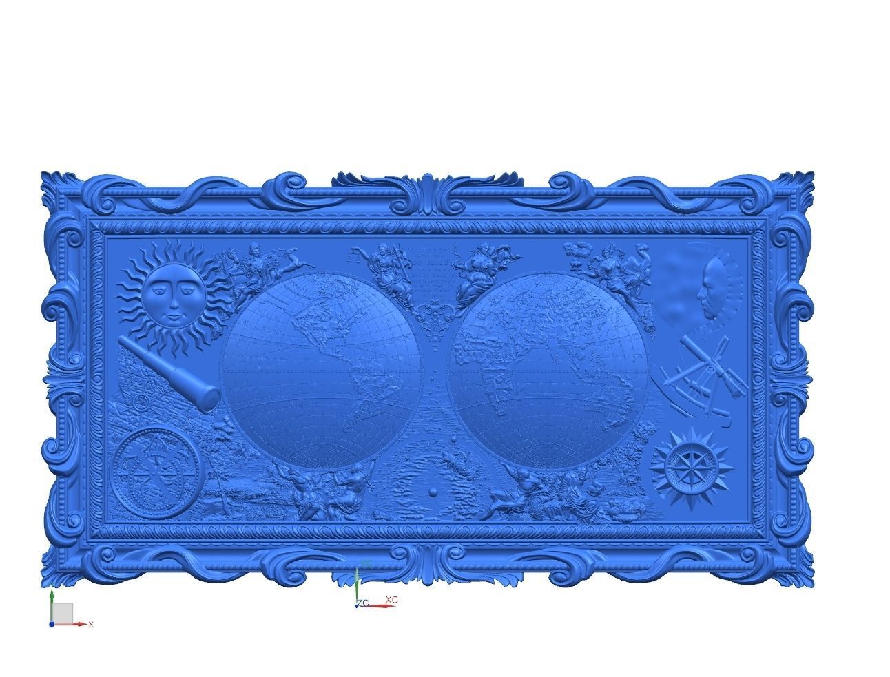 WORLD MAP RELIEF 2 3D model_1