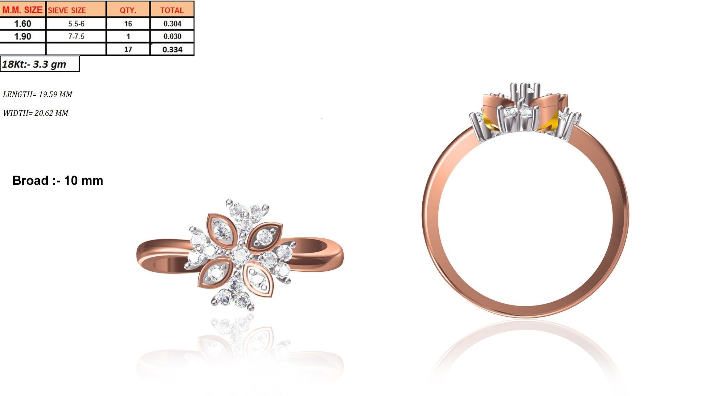 Women Ring 3D print model_5