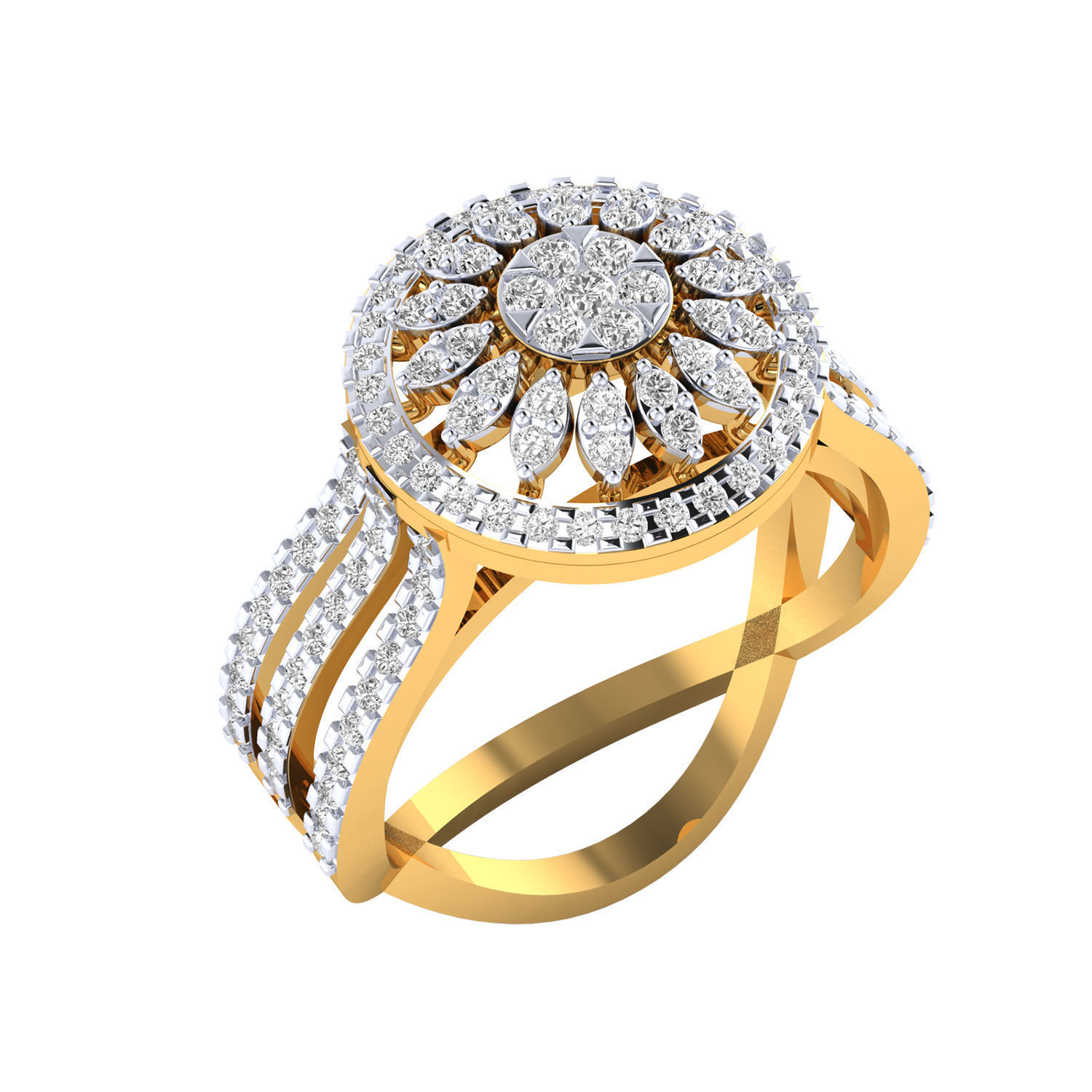 Women Ring 3D print model_9