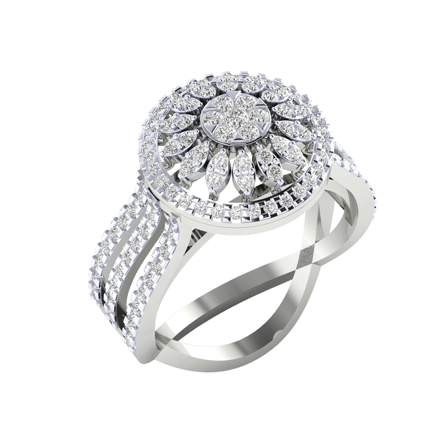 Women Ring 3D print model_6