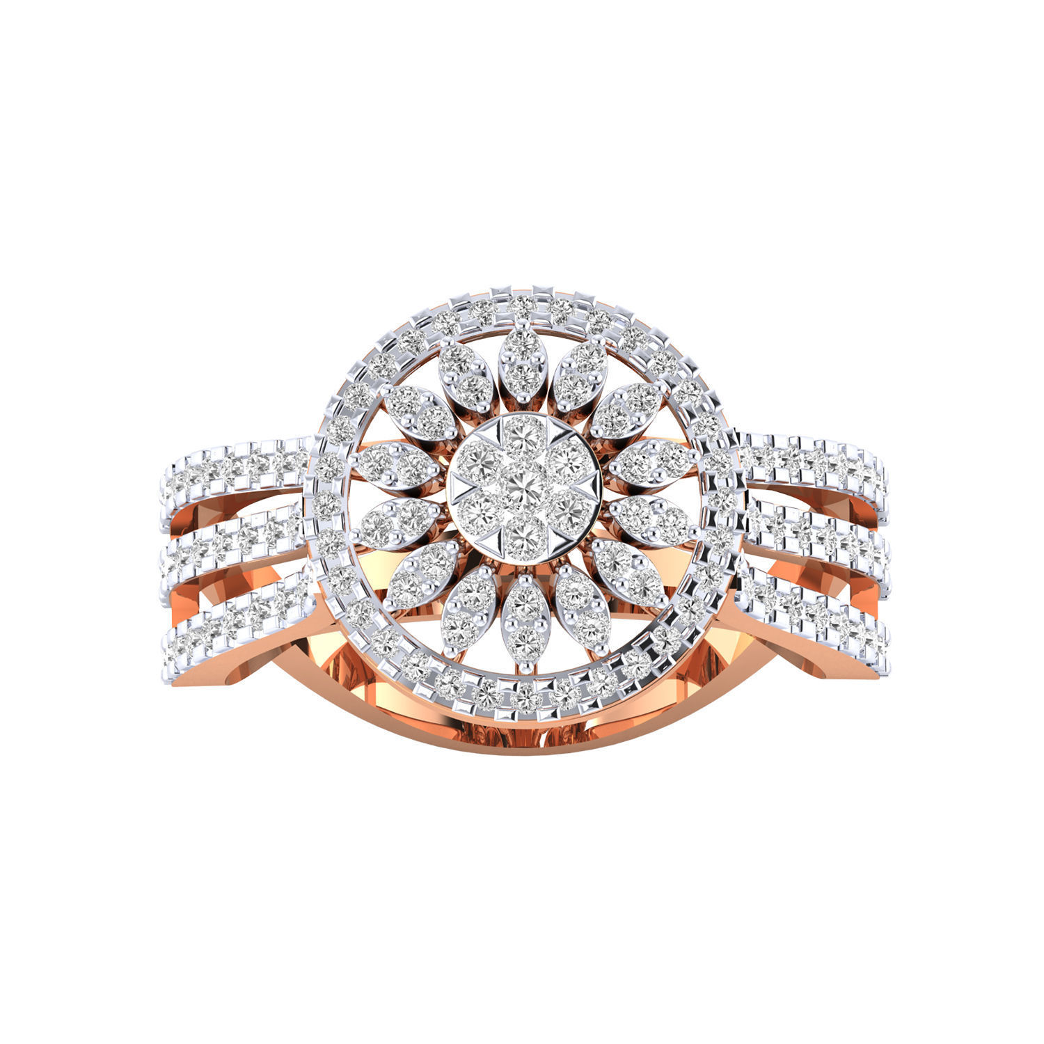 Women Ring 3D print model_3