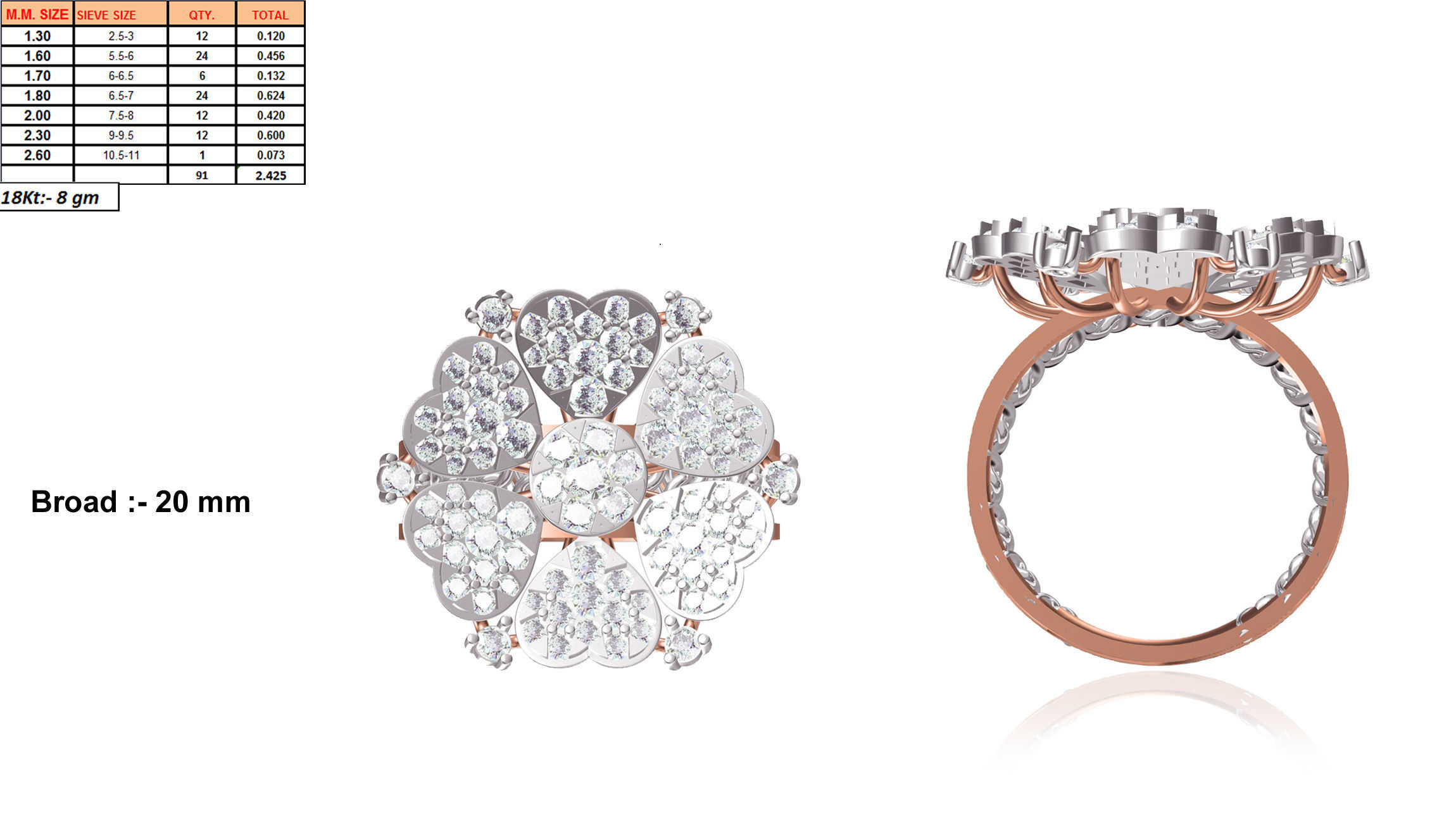 Women Ring 3D print model_1