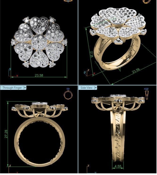 Women Ring 3D print model_6