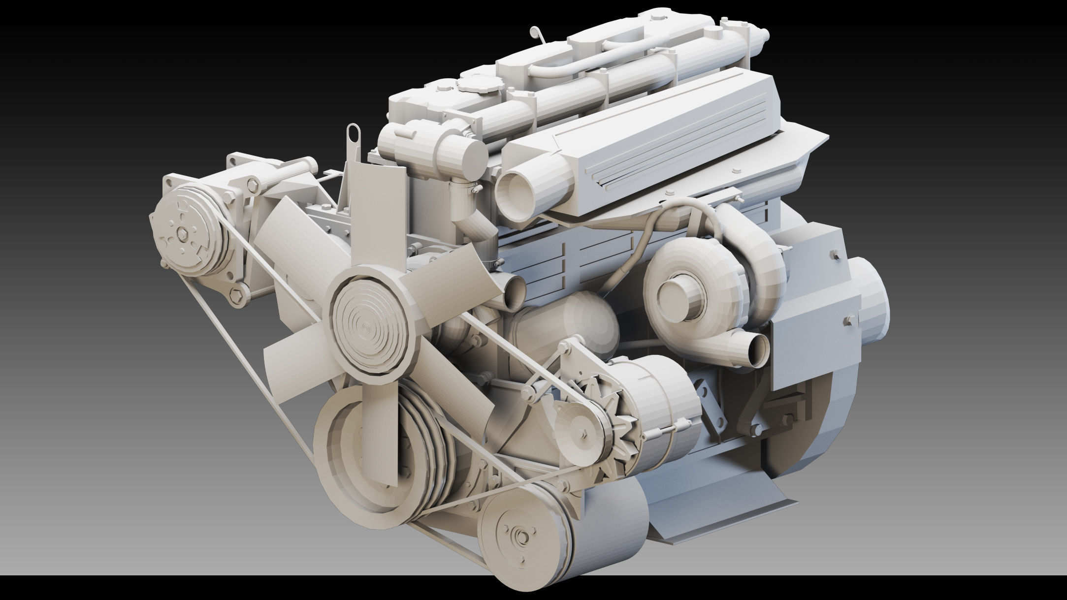 11 Industrial Engines- High detail 3d models Low-poly 3D model_17