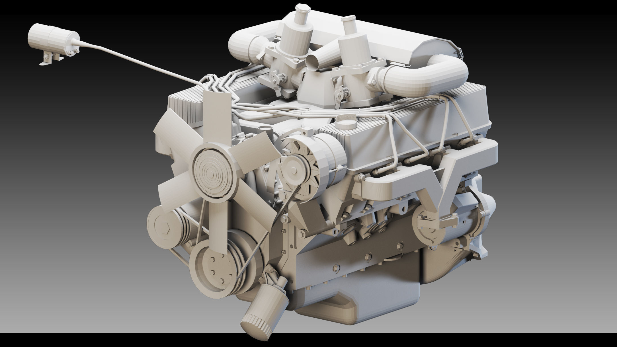 11 Industrial Engines- High detail 3d models Low-poly 3D model_15