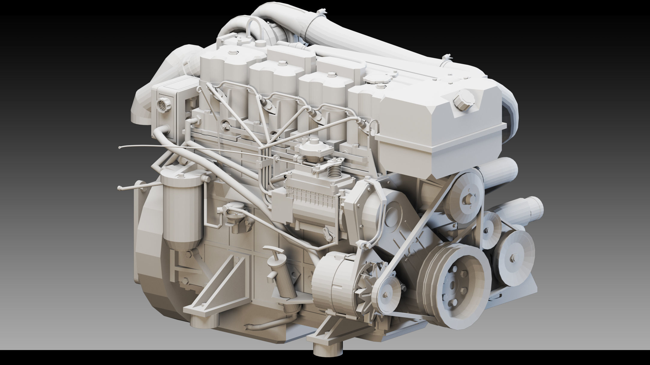 11 Industrial Engines- High detail 3d models Low-poly 3D model_11