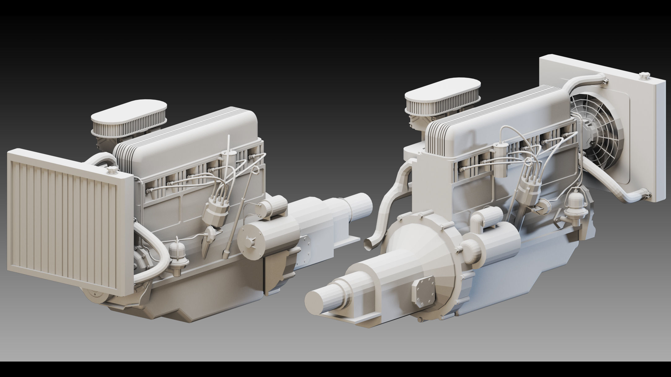 11 Industrial Engines- High detail 3d models Low-poly 3D model_13