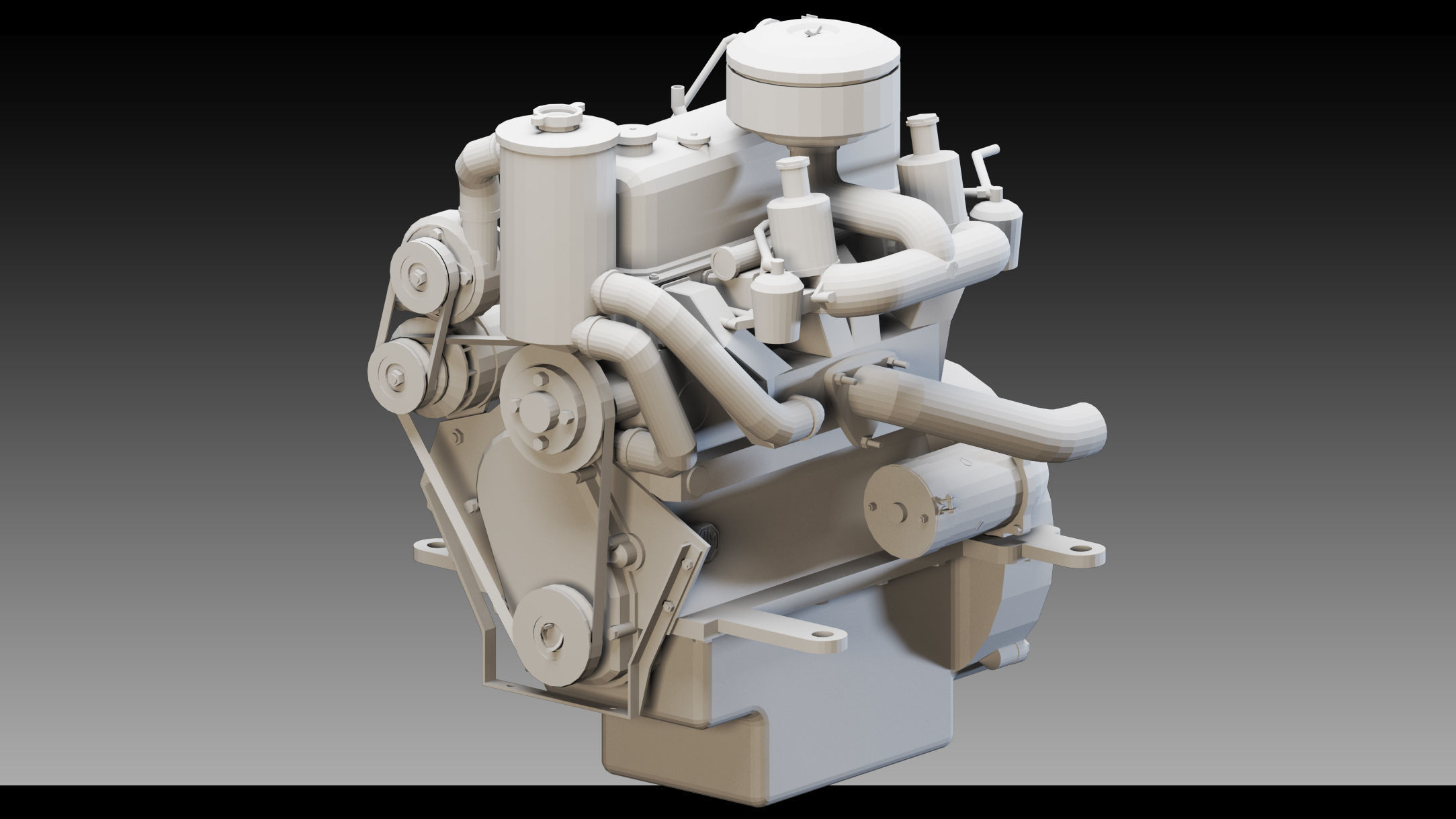 11 Industrial Engines- High detail 3d models Low-poly 3D model_19