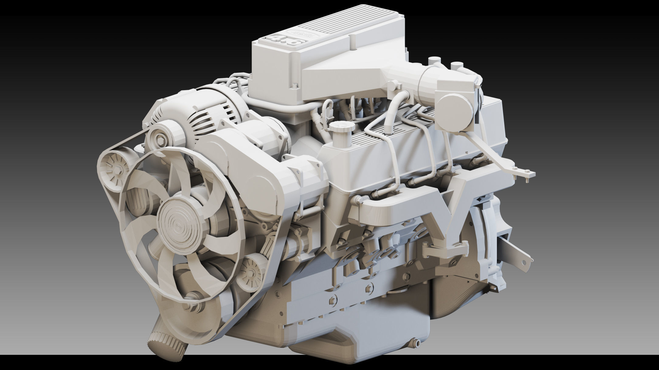11 Industrial Engines- High detail 3d models Low-poly 3D model_14