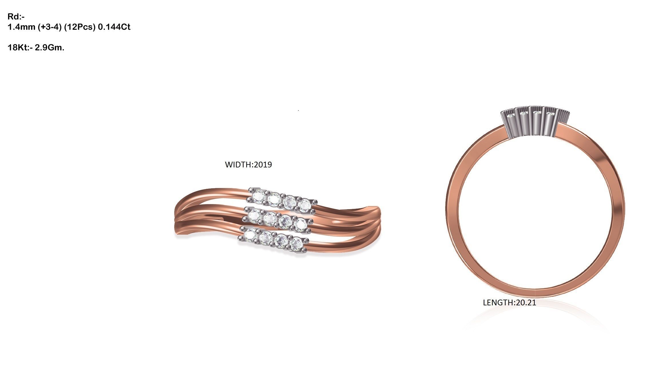 Women Ring 3D print model_5