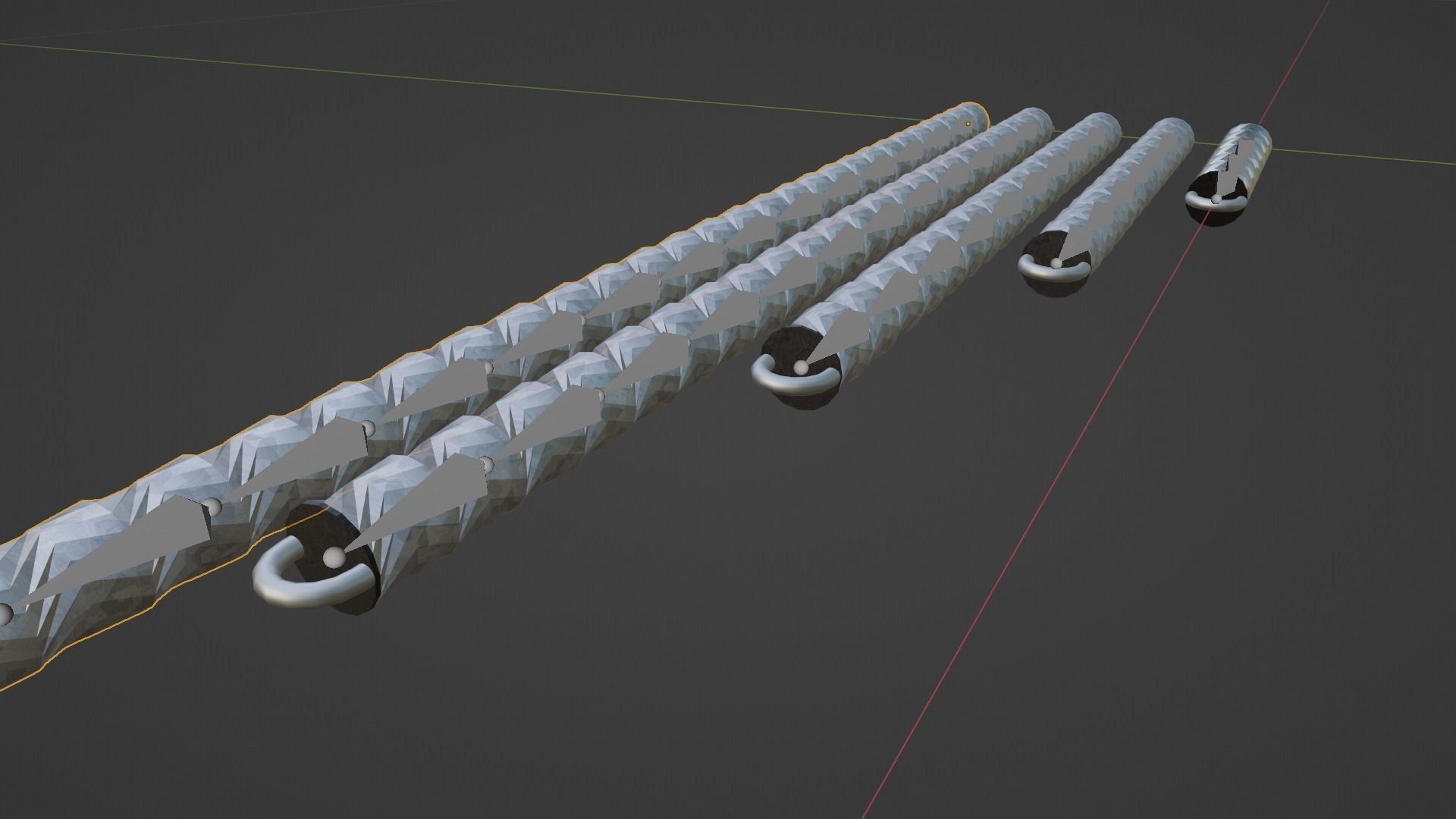 Modern Hose Chains Low-poly 3D model_7