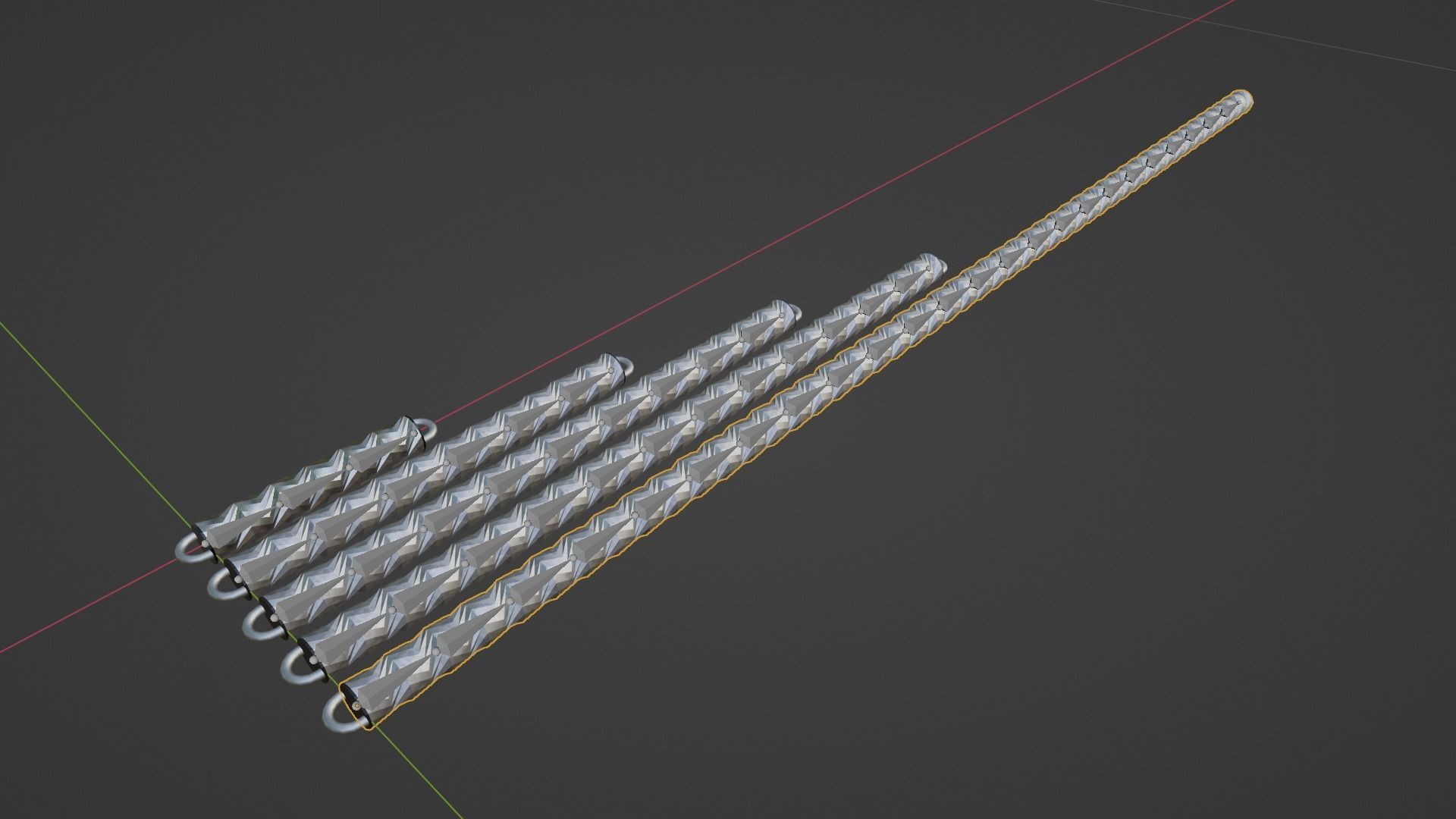 Modern Hose Chains Low-poly 3D model_6