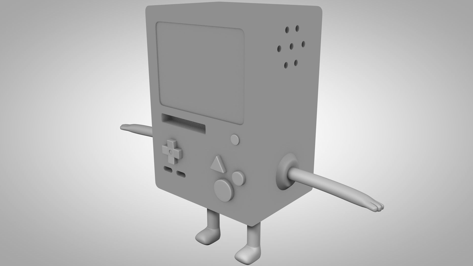 BMO Character Adventure Time 3D model_24
