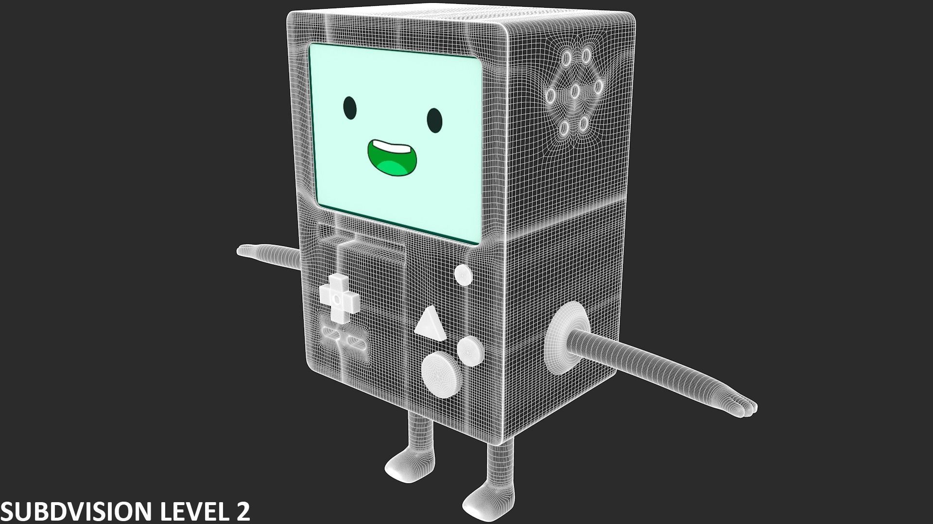 BMO Character Adventure Time 3D model_20