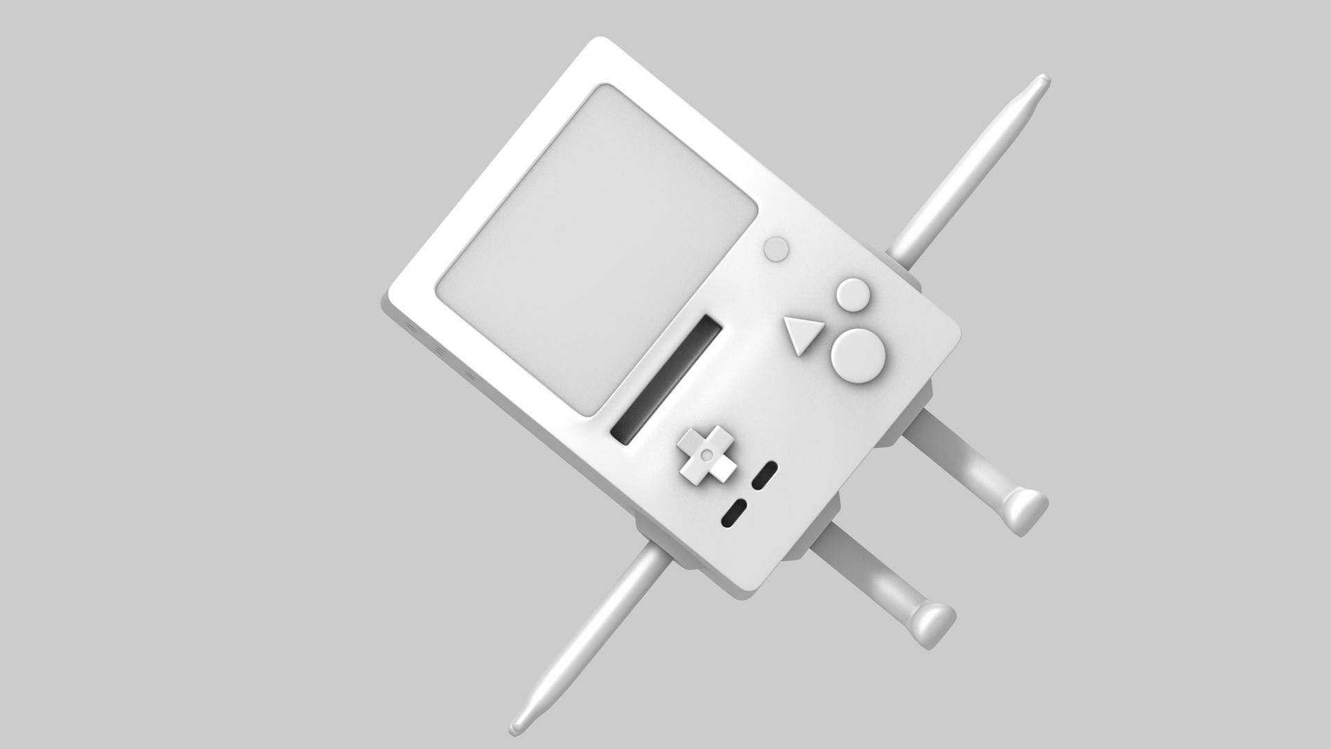 BMO Character Adventure Time 3D model_12