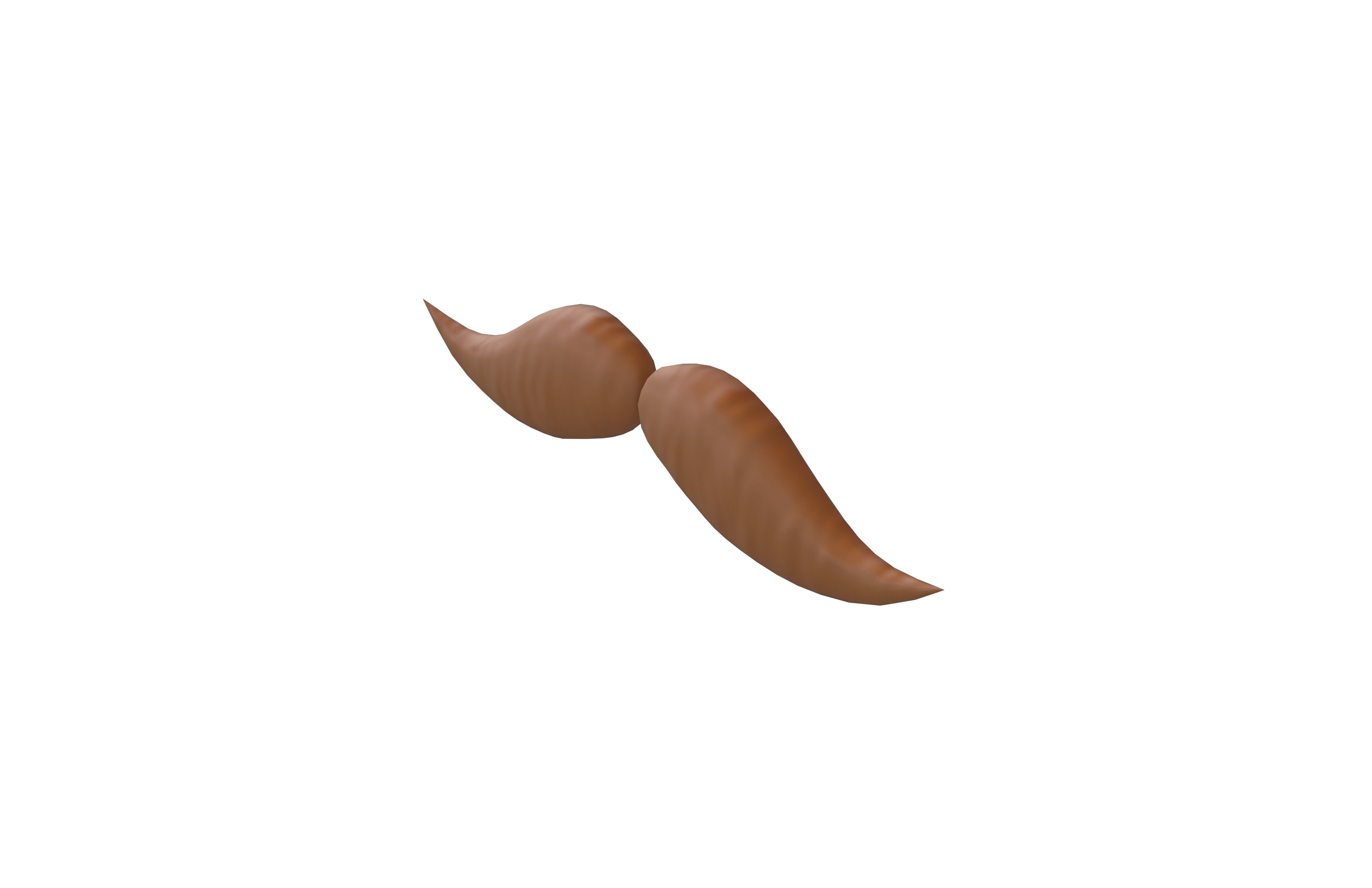 Cartoon Mustache v4 002 Low-poly 3D model_2