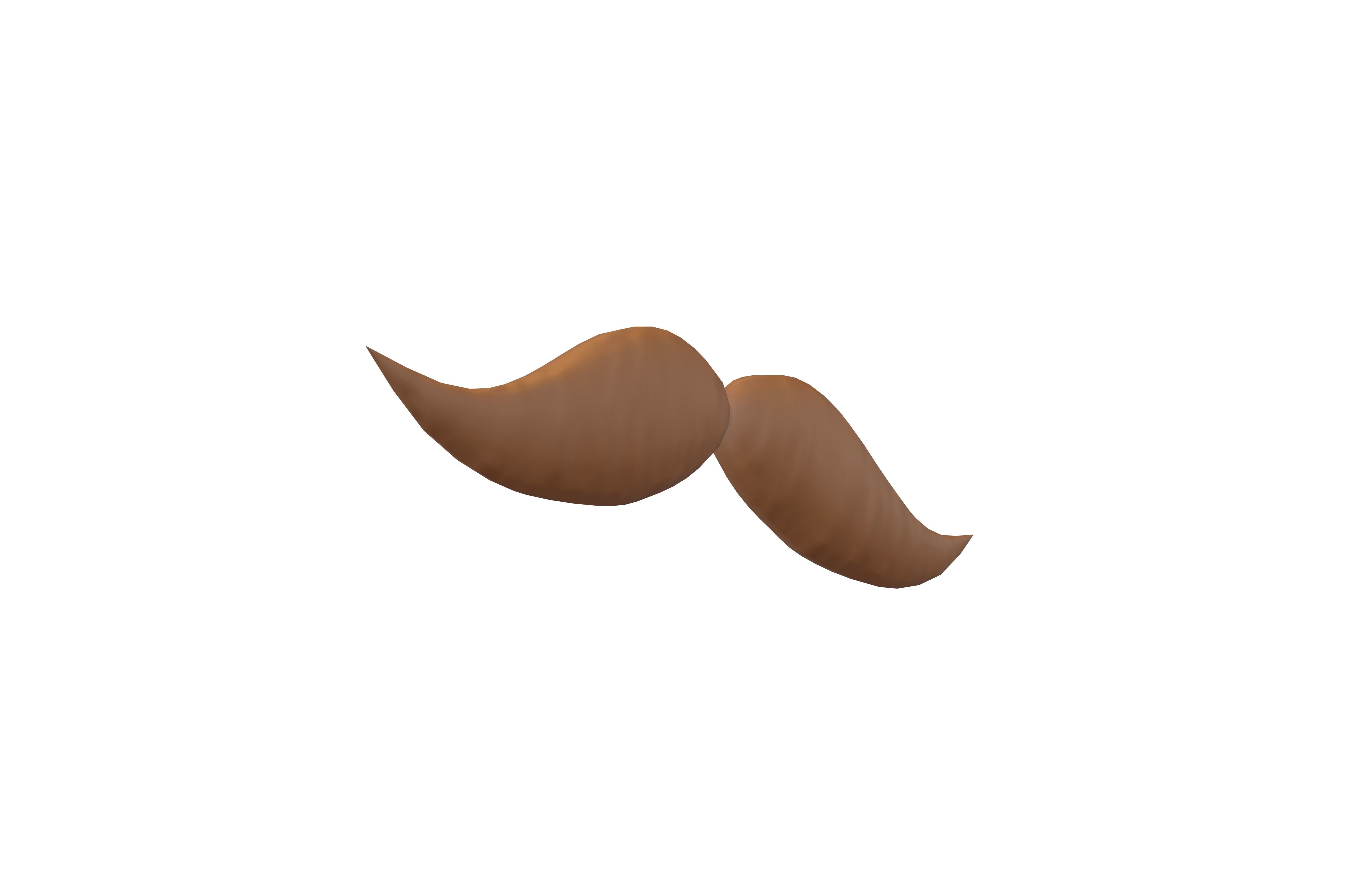 Cartoon Mustache v4 002 Low-poly 3D model_3