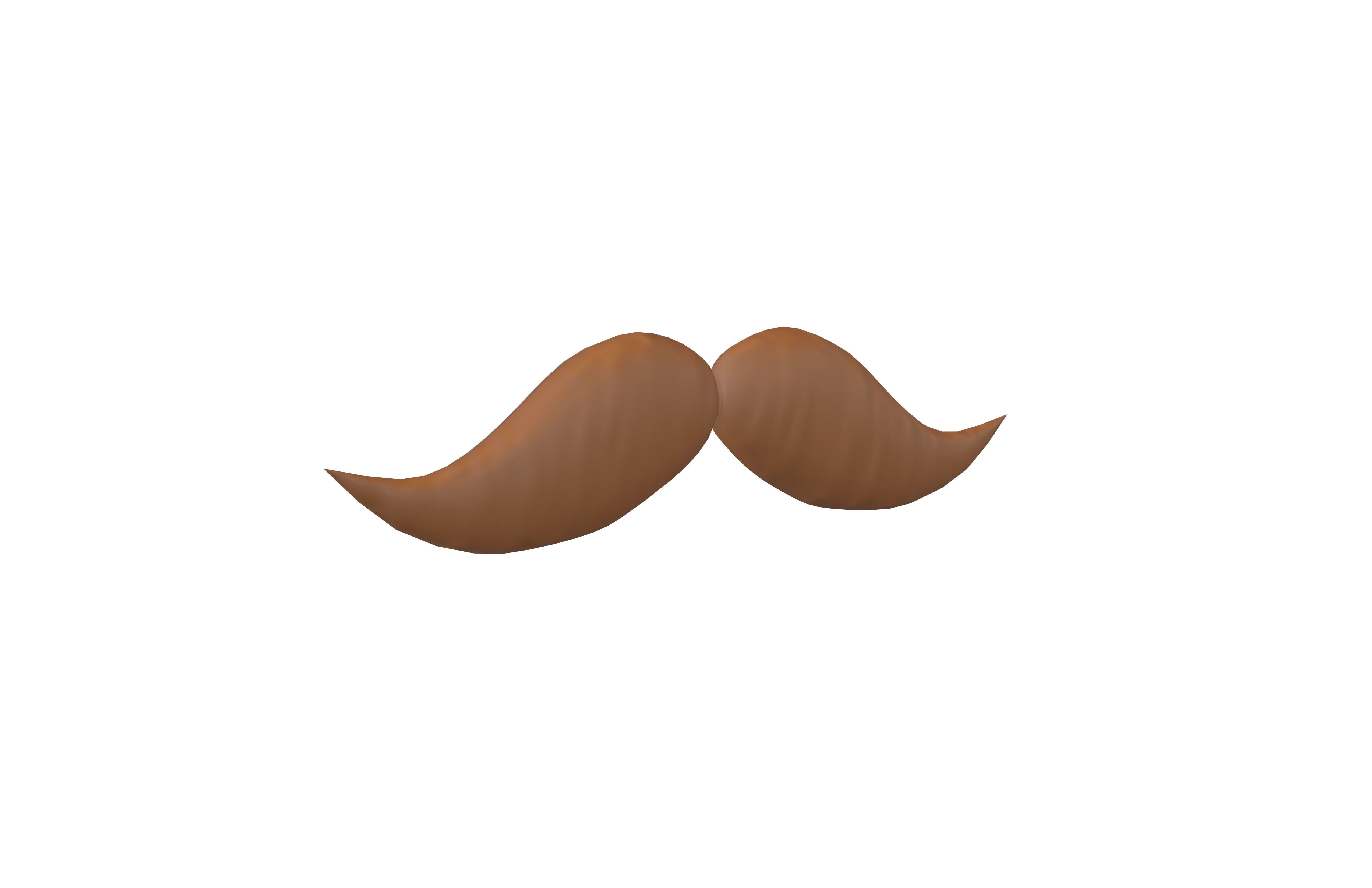 Cartoon Mustache v4 002 Low-poly 3D model_1