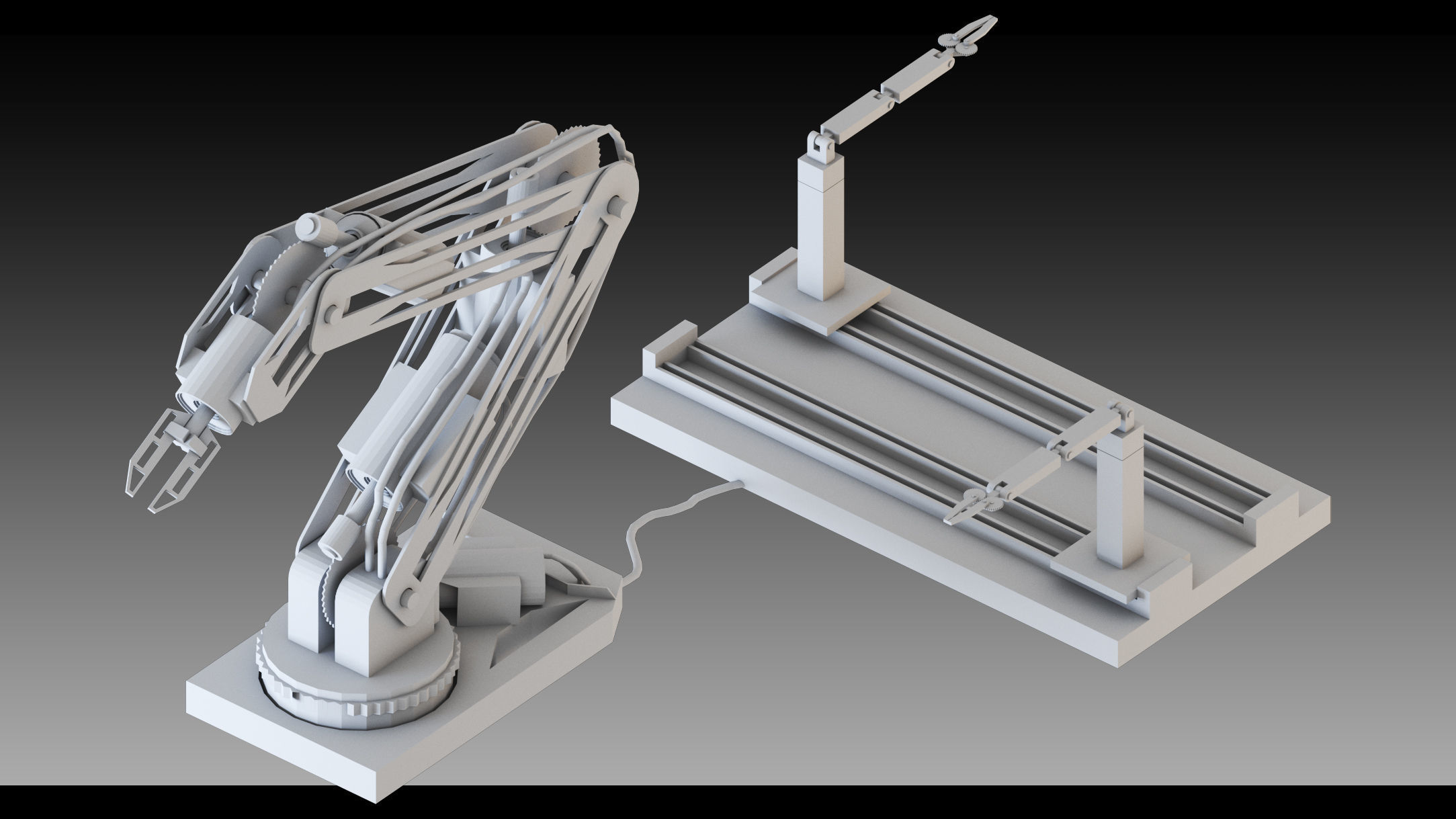 52 Industrial Robots Kitbash- High detail 3d models Low-poly 3D model_16