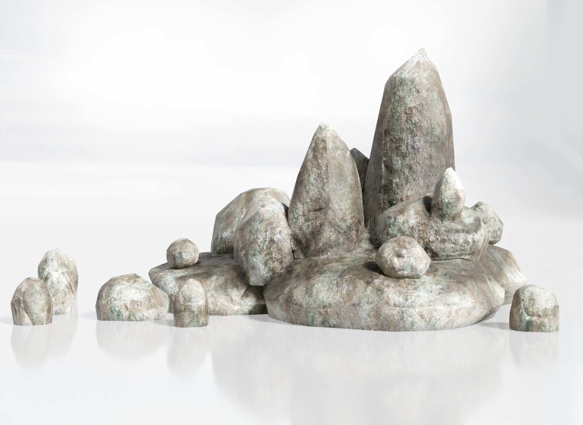 Rock Formations Asset Pack 7 Low Poly Game Ready 2K PBR Models Low-poly 3D model_8