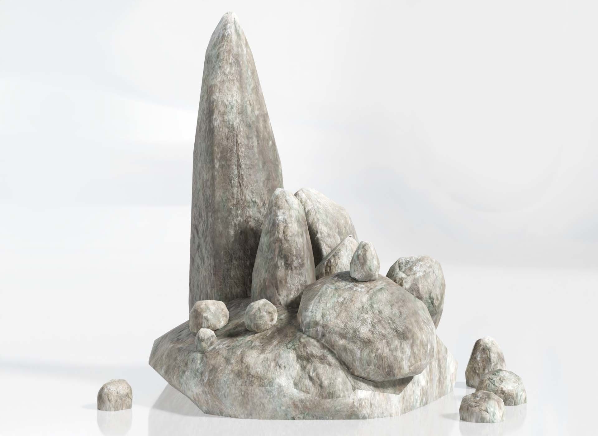 Rock Formations Asset Pack 7 Low Poly Game Ready 2K PBR Models Low-poly 3D model_9