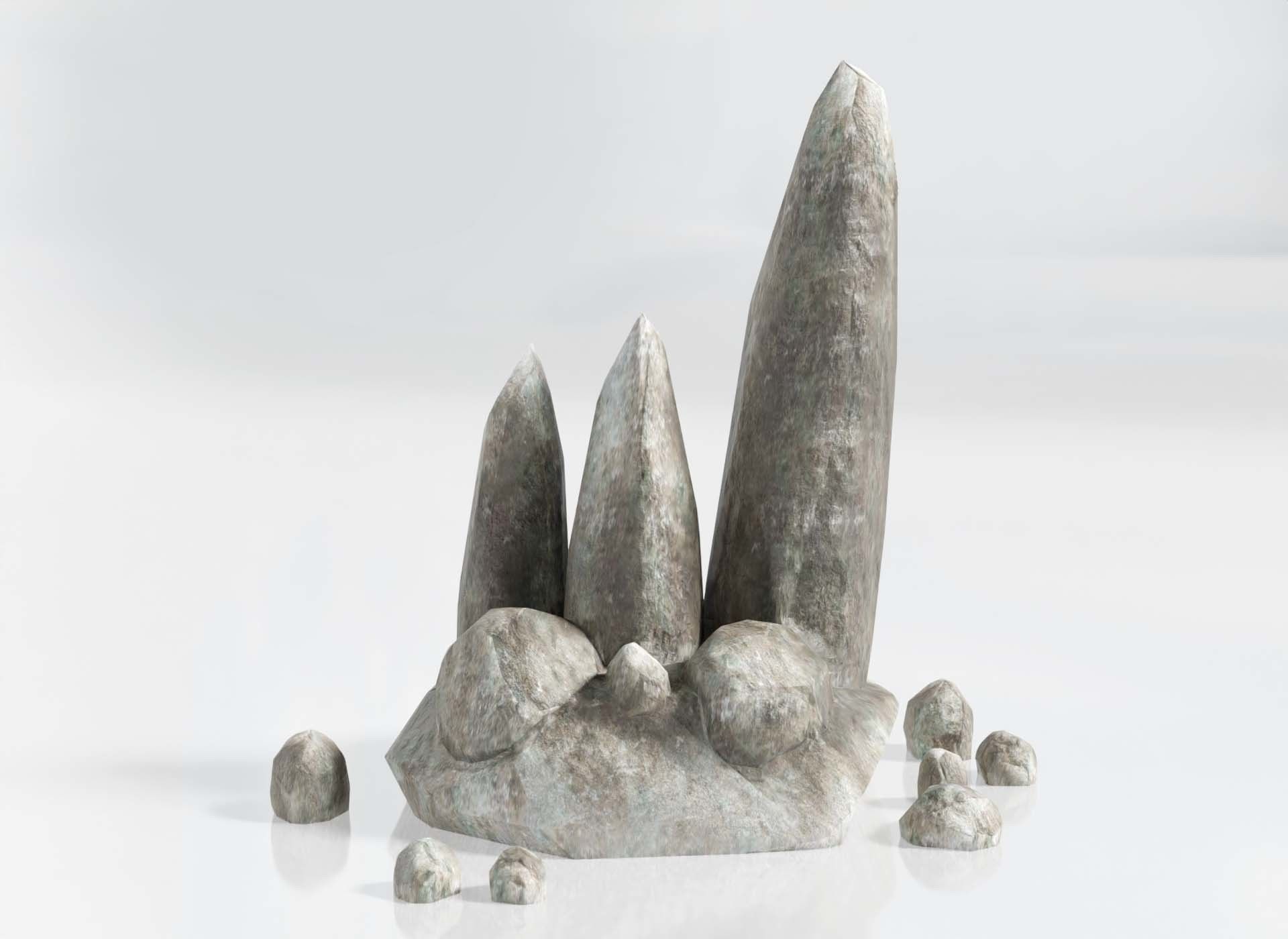 Rock Formations Asset Pack 7 Low Poly Game Ready 2K PBR Models Low-poly 3D model_6