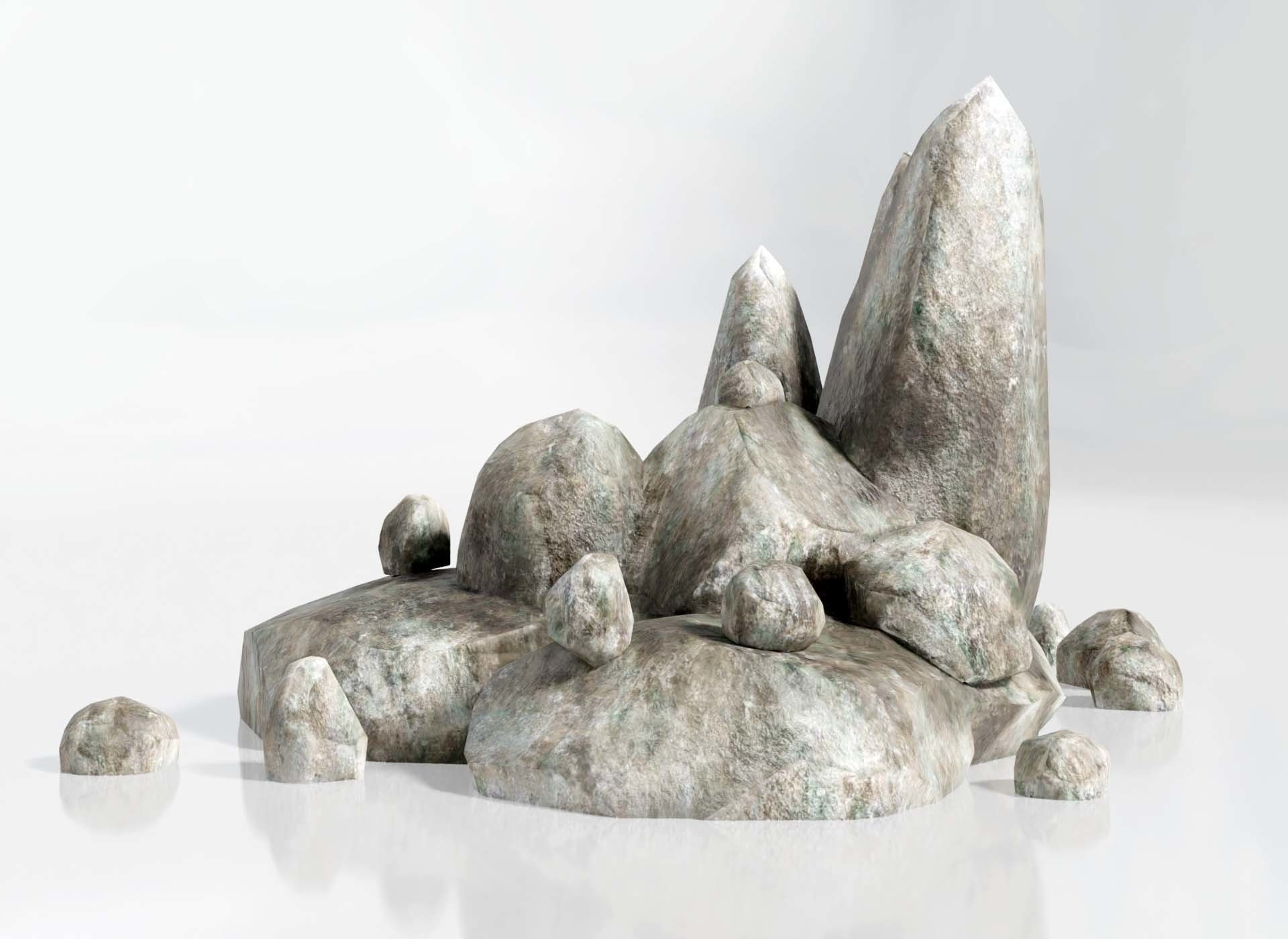 Rock Formations Asset Pack 7 Low Poly Game Ready 2K PBR Models Low-poly 3D model_10