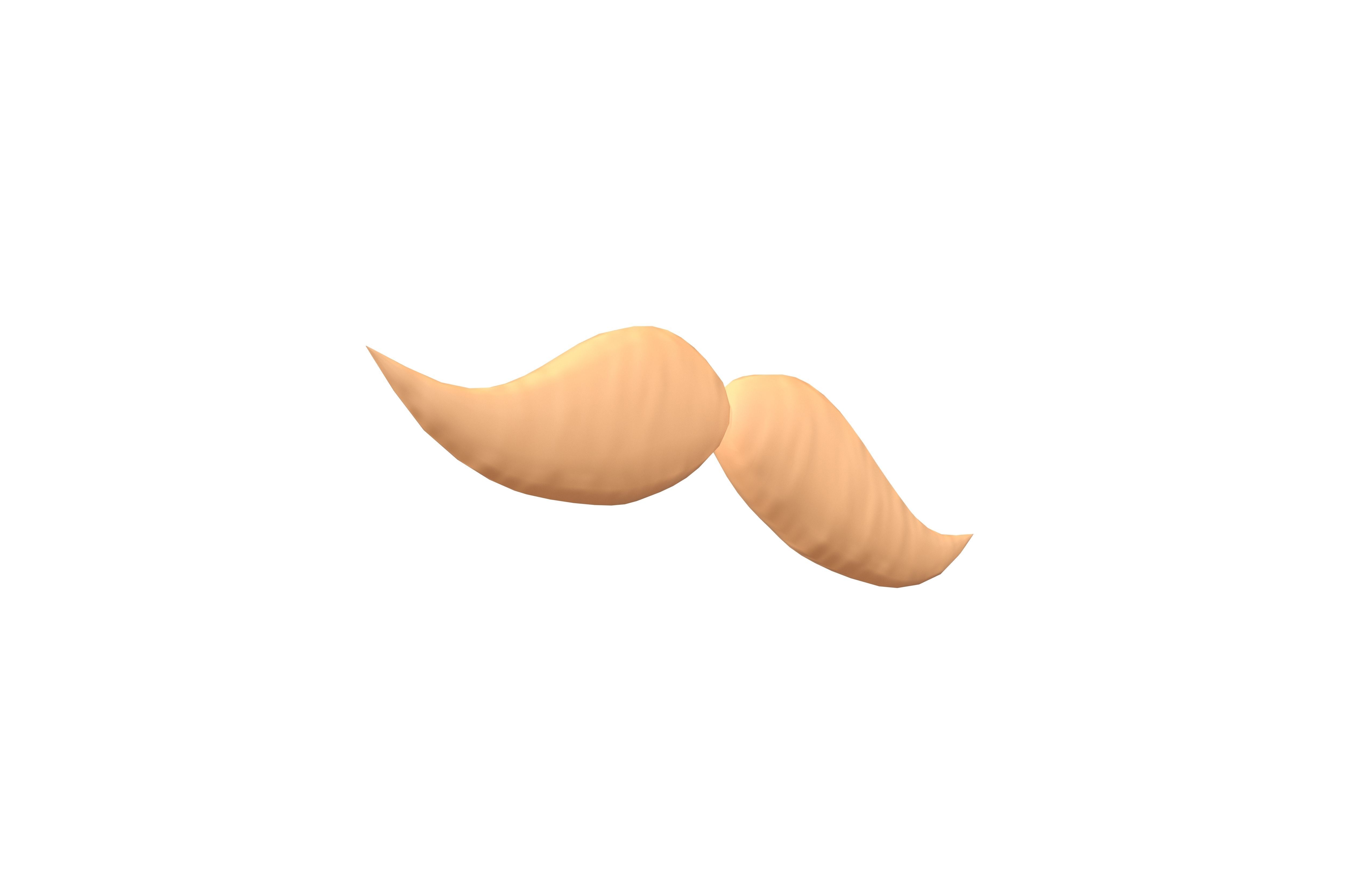 Cartoon Mustache v4 003 Low-poly 3D model_3