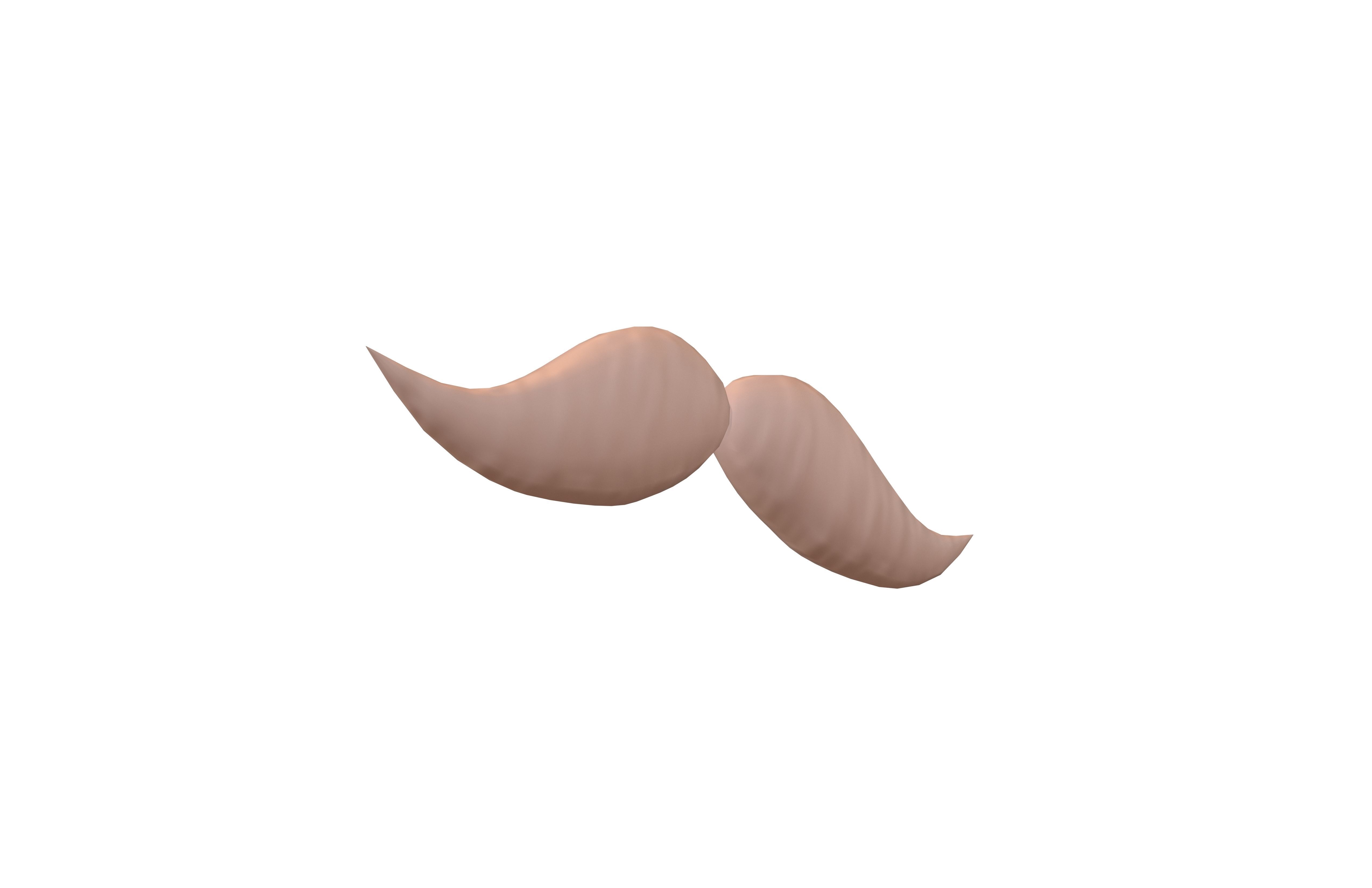 Cartoon Mustache v4 004 Low-poly 3D model_3
