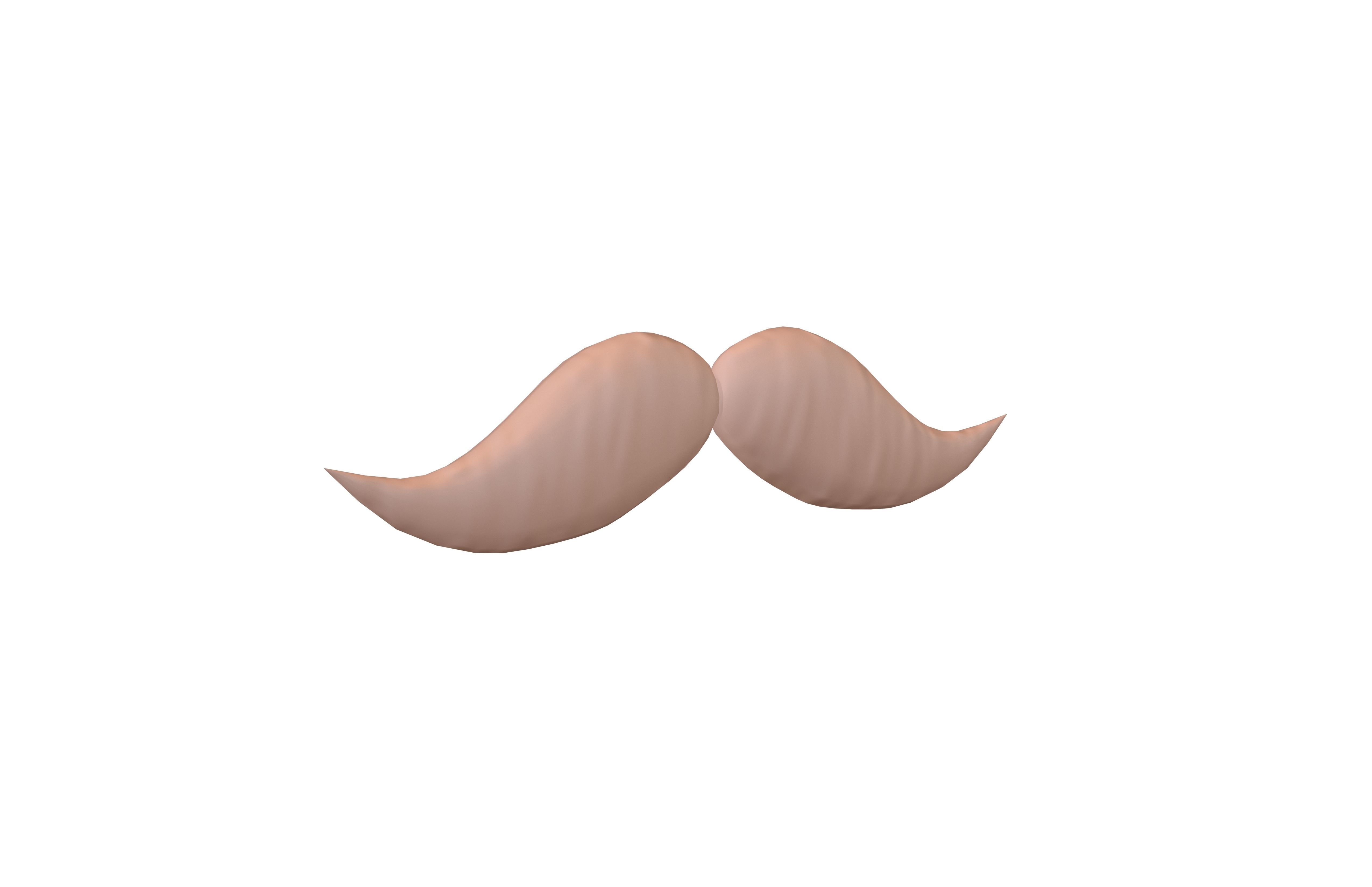 Cartoon Mustache v4 004 Low-poly 3D model_1