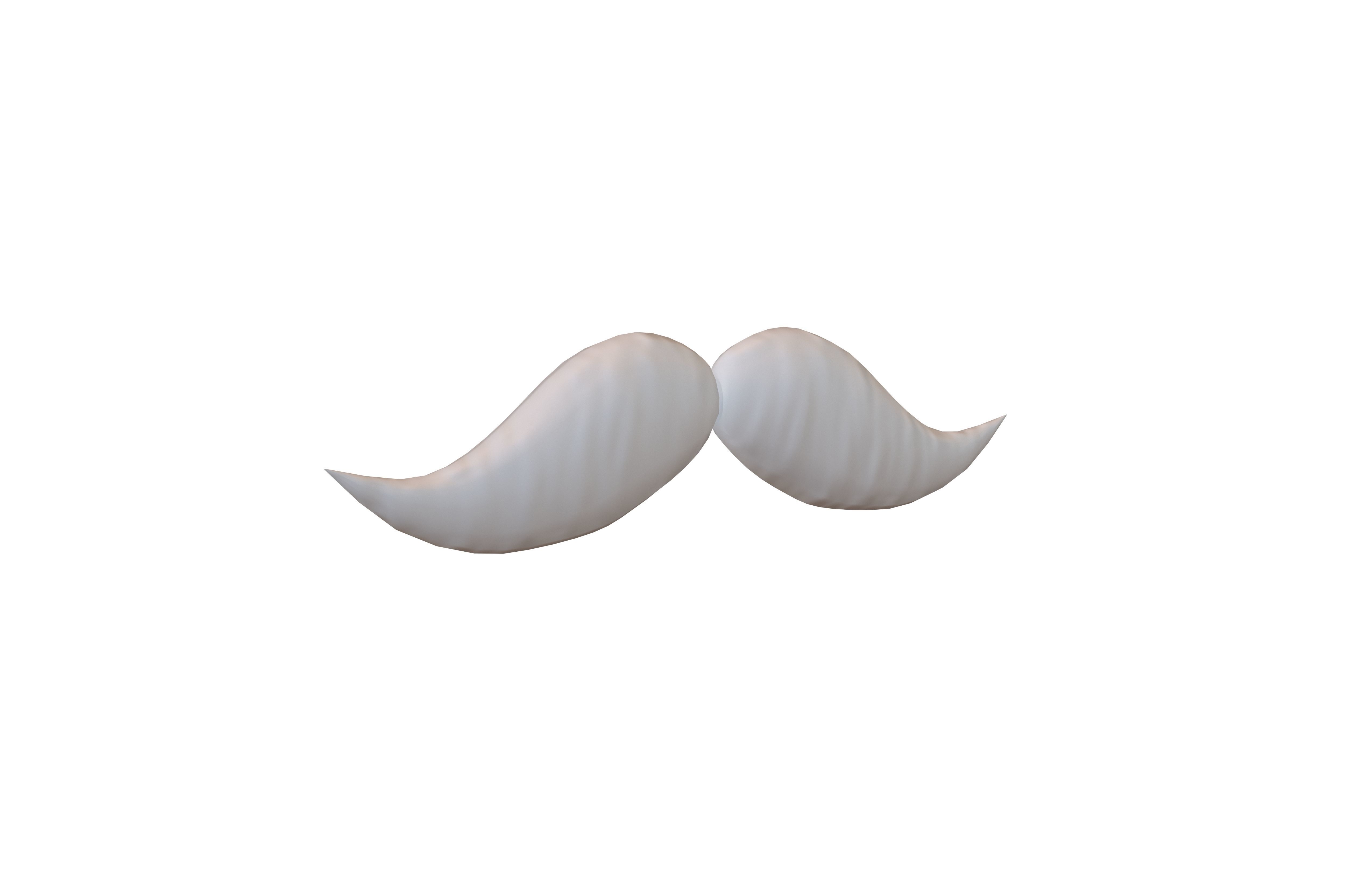 Cartoon Mustache v4 005 Low-poly 3D model_1