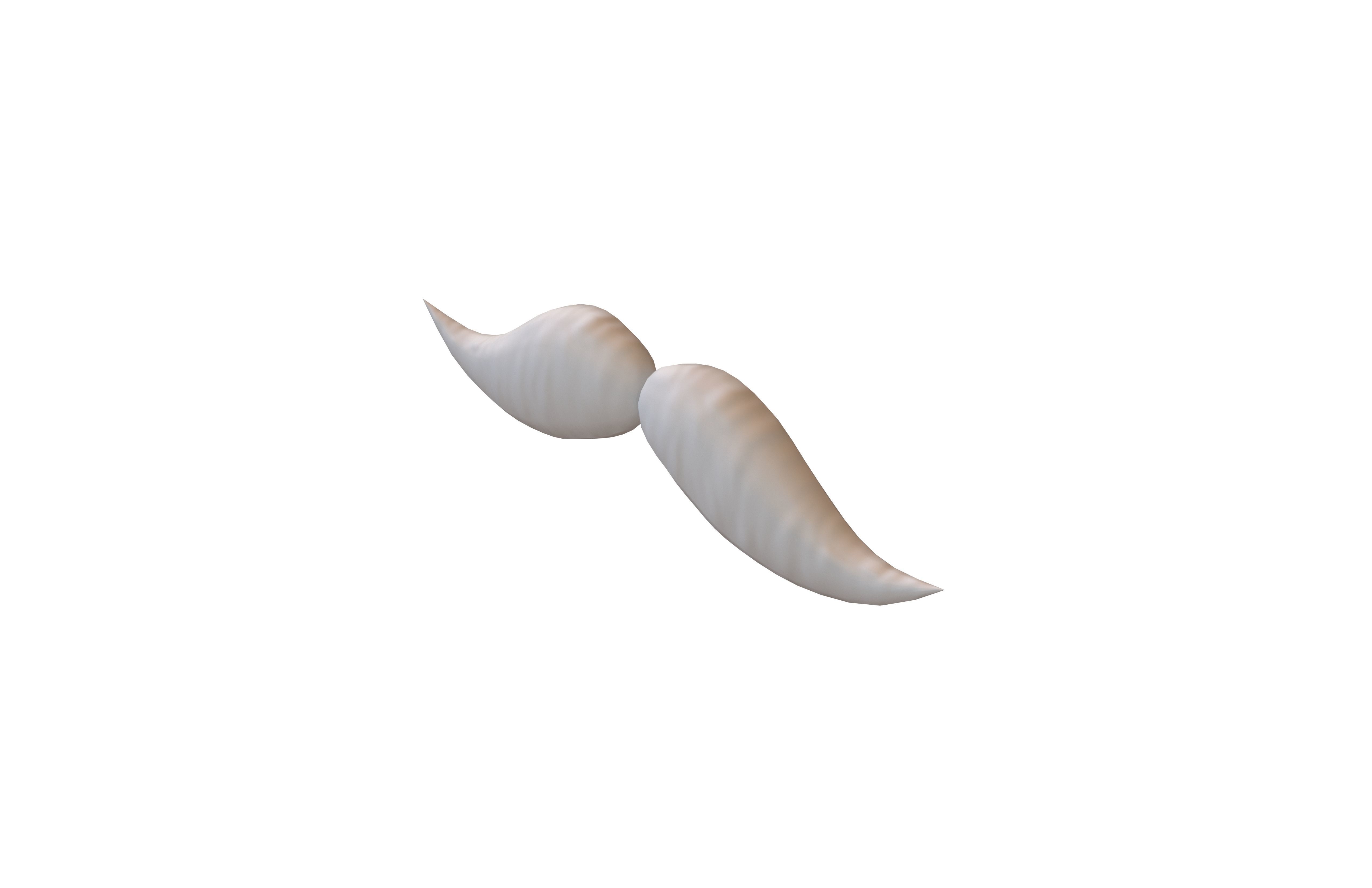 Cartoon Mustache v4 005 Low-poly 3D model_2