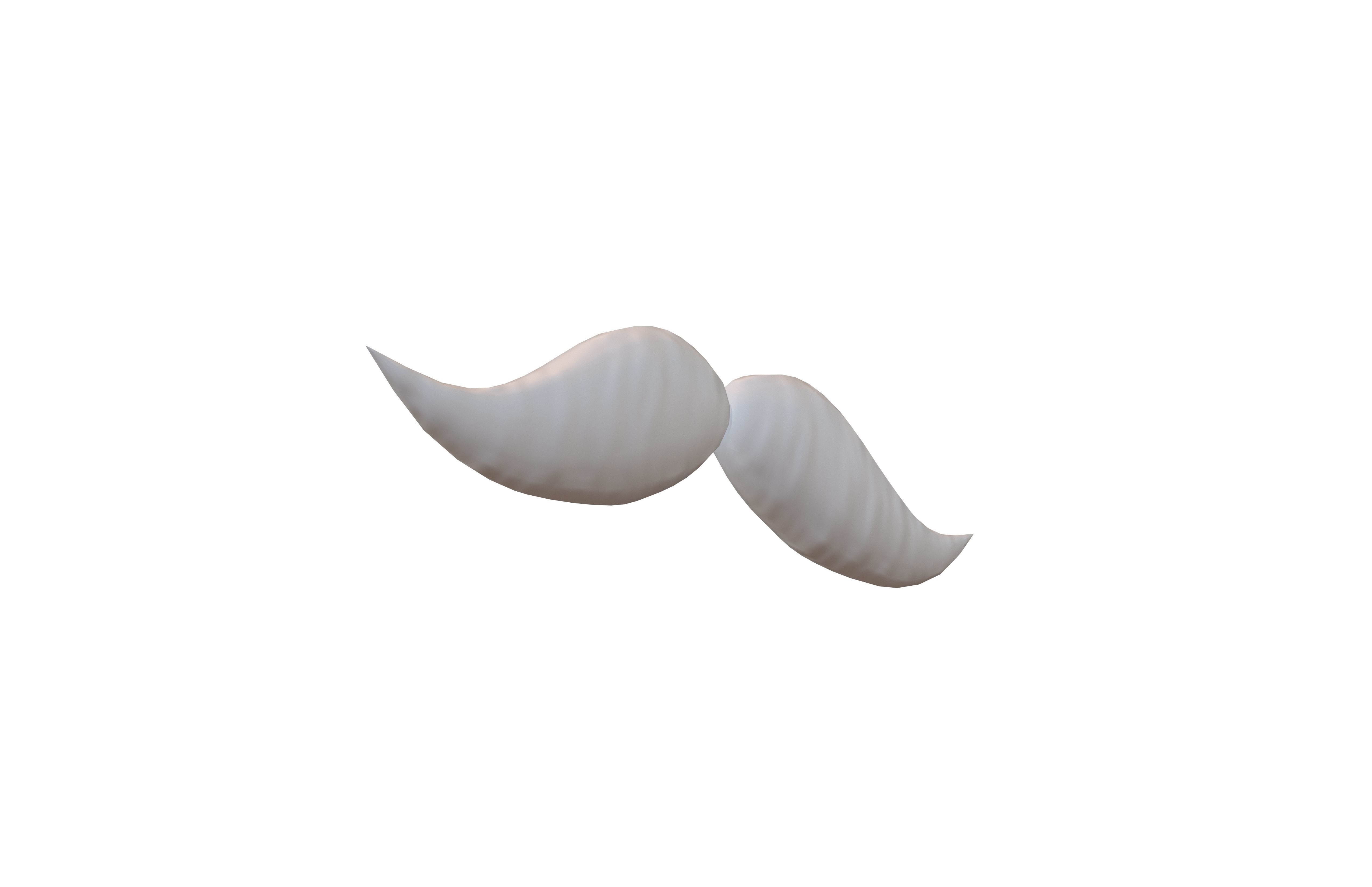 Cartoon Mustache v4 005 Low-poly 3D model_3
