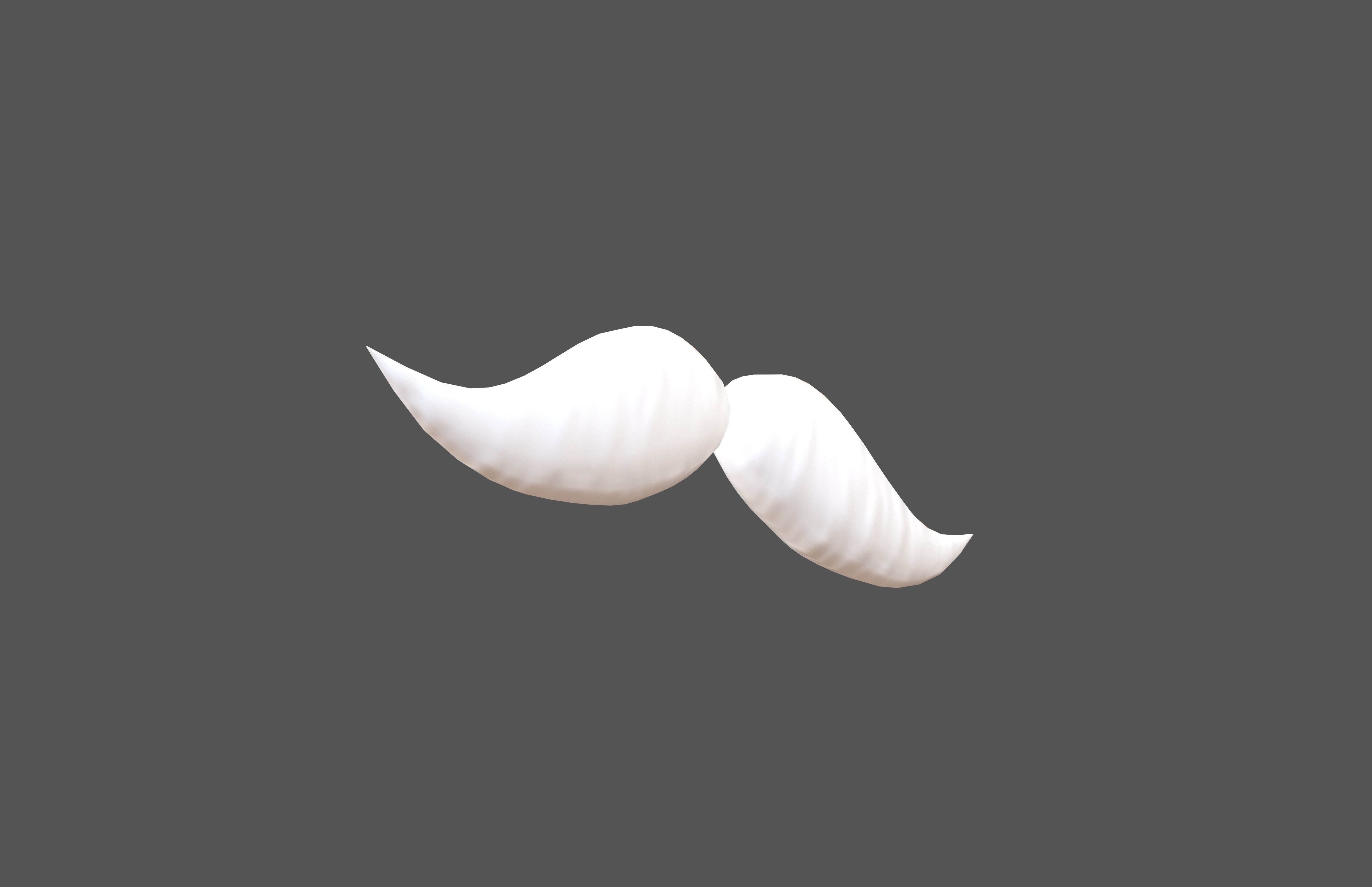 Cartoon Mustache v4 006 Low-poly 3D model_3