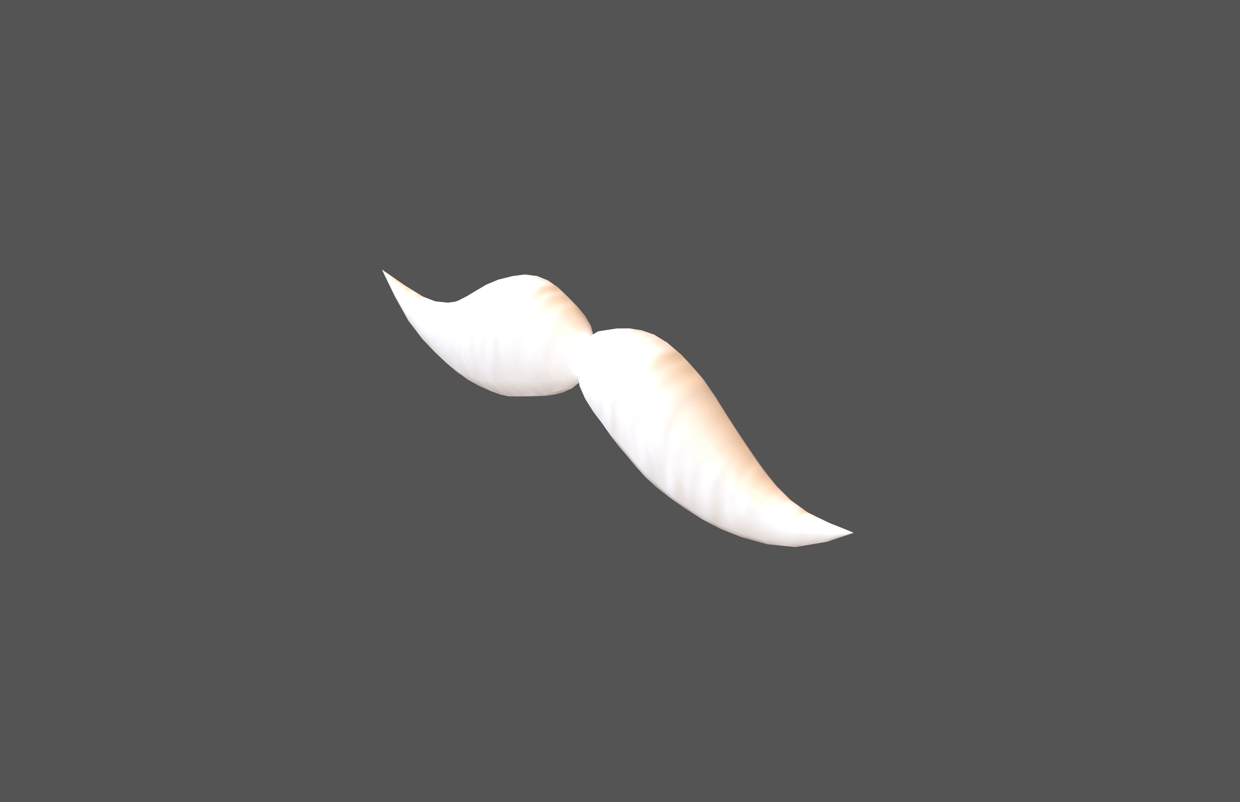 Cartoon Mustache v4 006 Low-poly 3D model_2