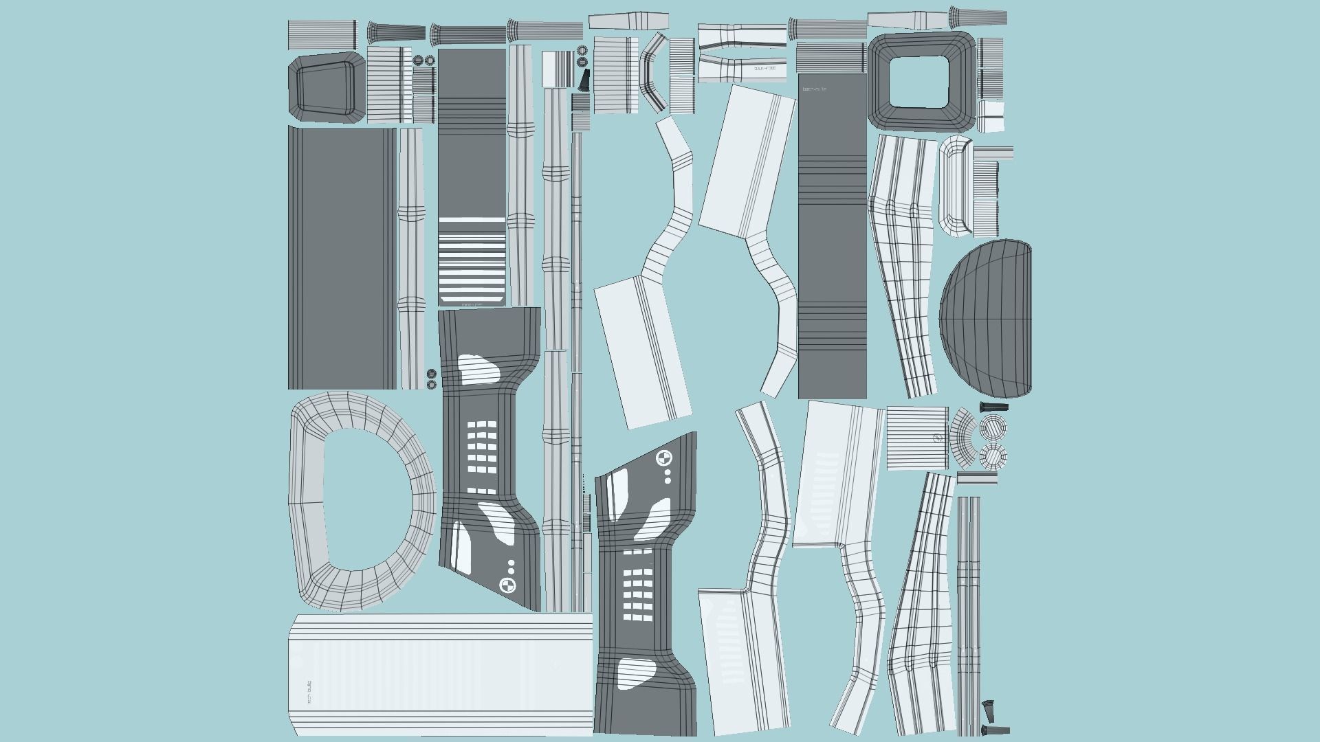 SciFi Building A02 White Gray - Sci Fi Exterior Design Low-poly 3D model_6