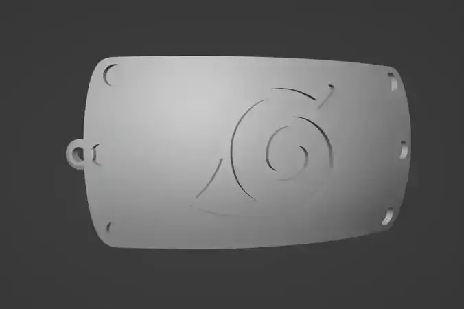Keychain naruto headband 3D print model