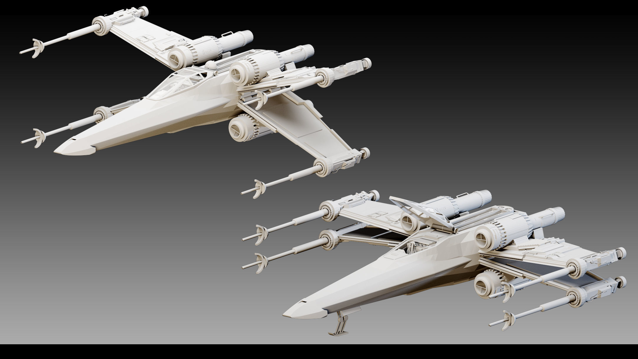 Sci-Fi Hanger- Aircrafts- 02- High detail 3d models Low-poly 3D model_8