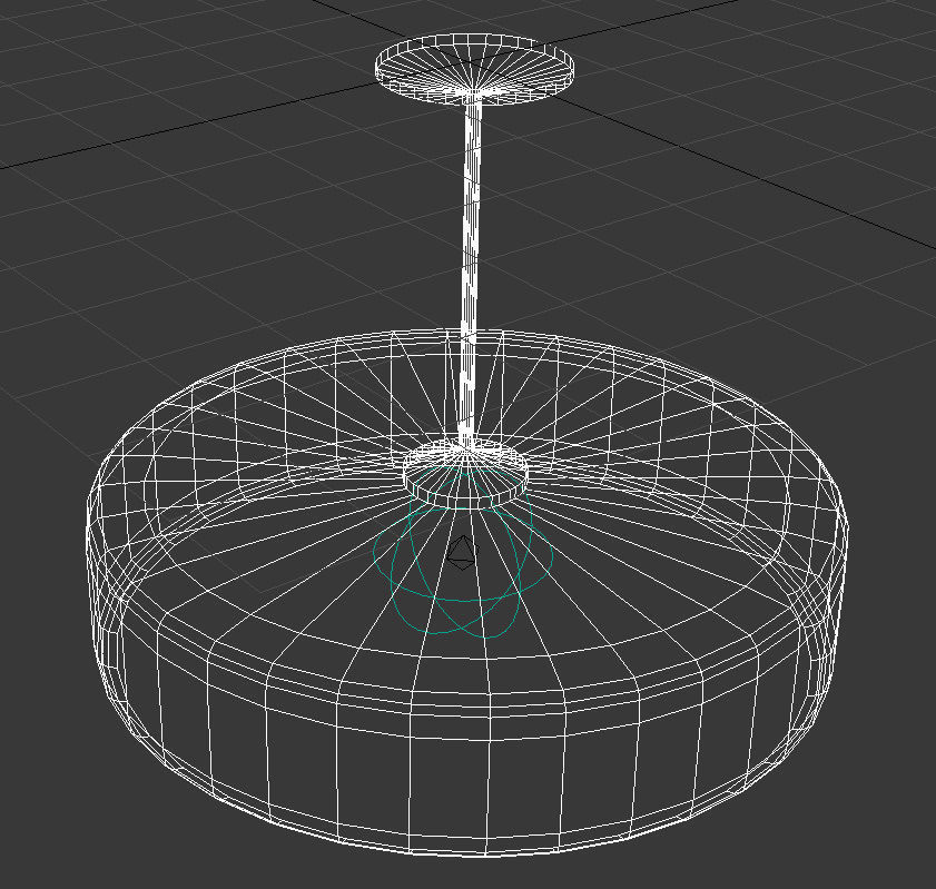 Big cylinder white hanging lamp 3D model_11