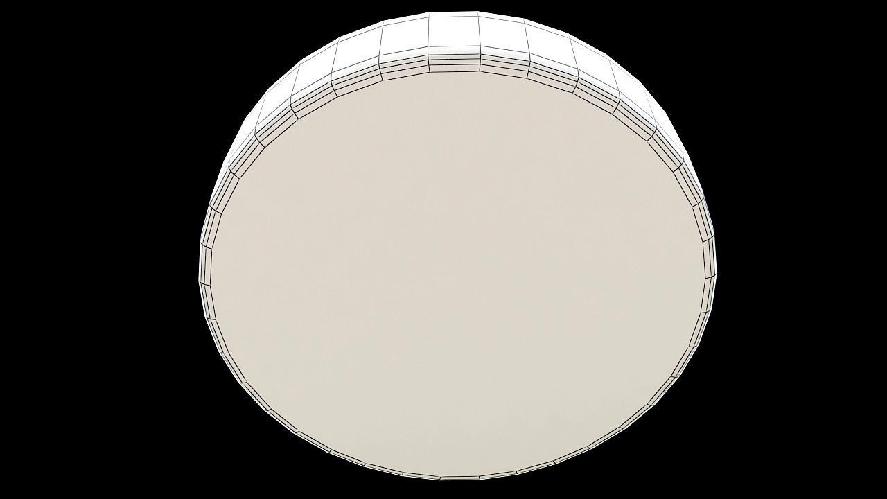 Big cylinder white hanging lamp 3D model_7