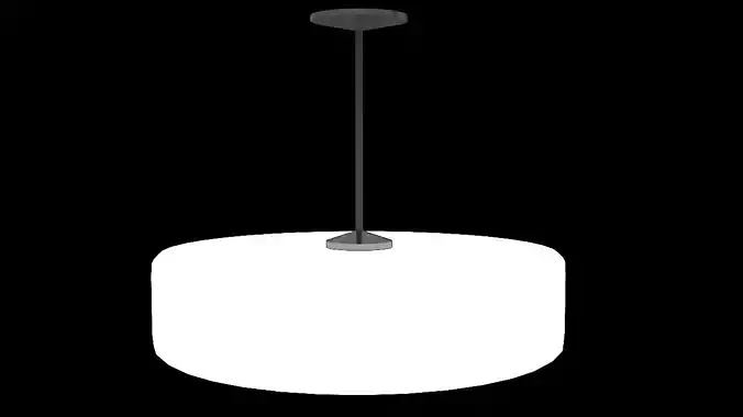 Big cylinder white hanging lamp 3D model
