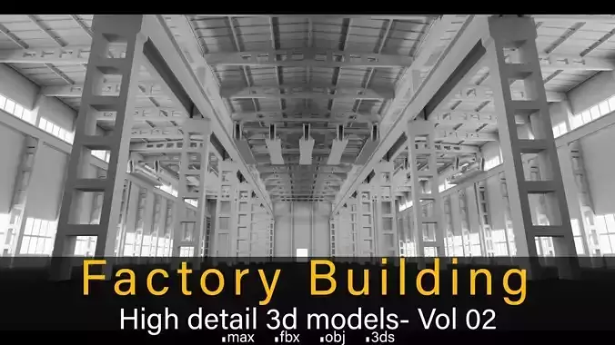 Factory Building- Vol 02- High detail 3d models