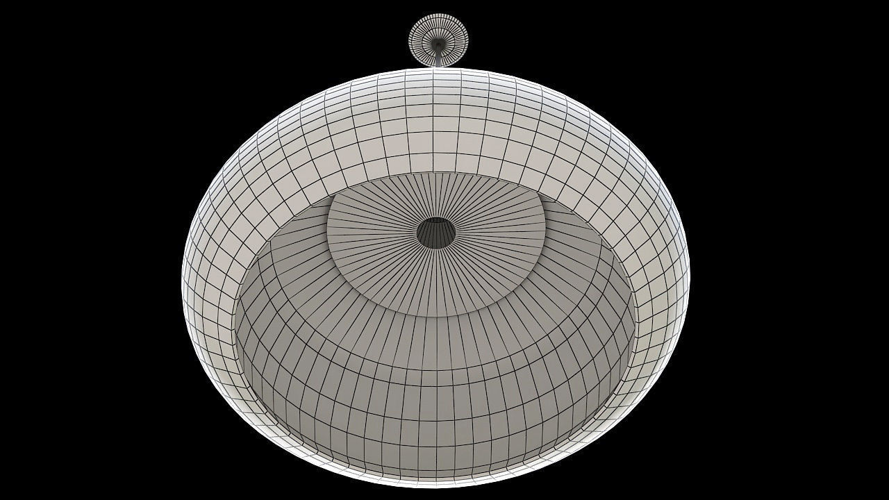 Big hanging white lamp 3D model_7