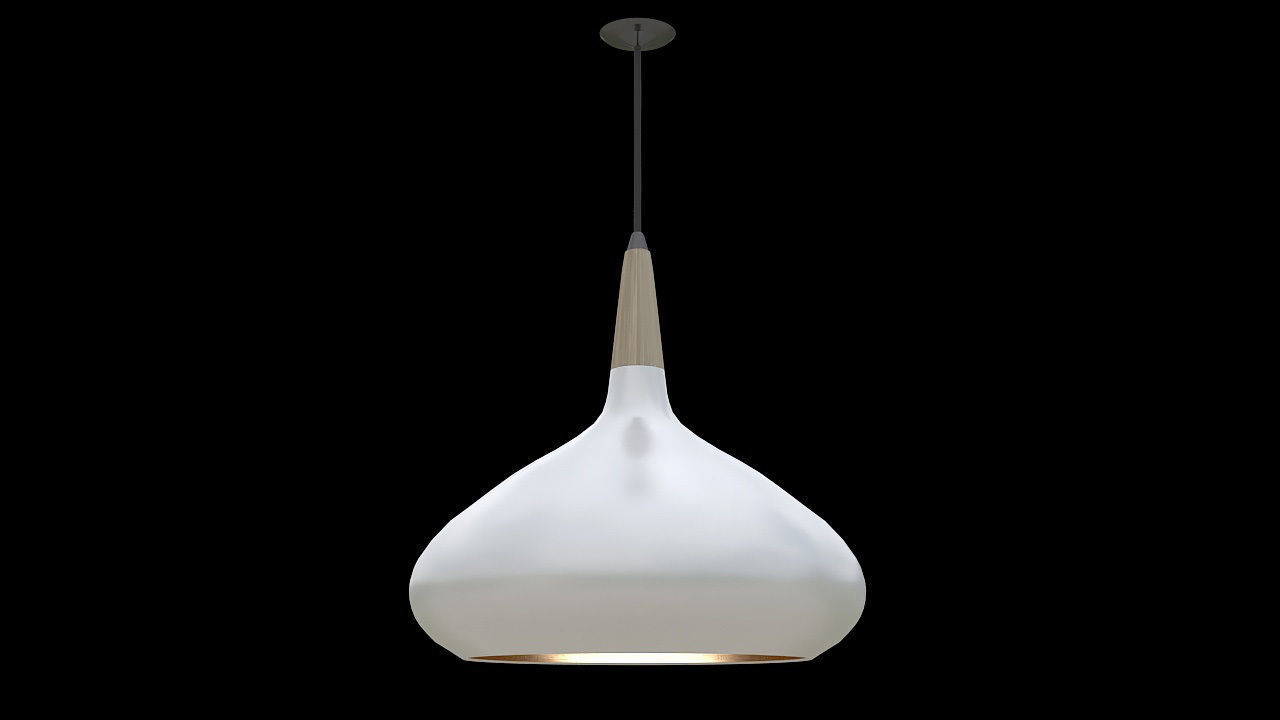 Big hanging white lamp 3D model_5