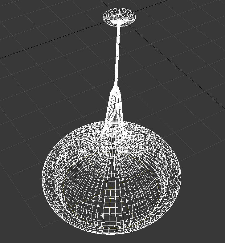 Big hanging white lamp 3D model_8