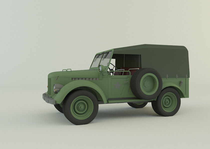 Soviet off-road vehicles GAZ-69 3D model_14