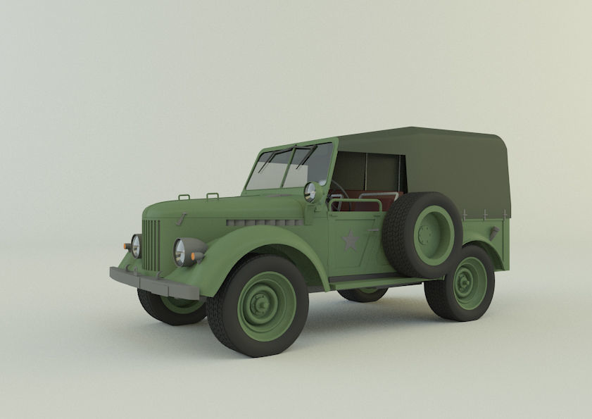 Soviet off-road vehicles GAZ-69 3D model_15