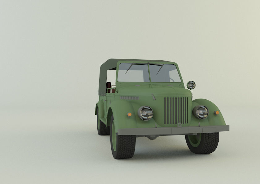 Soviet off-road vehicles GAZ-69 3D model_5